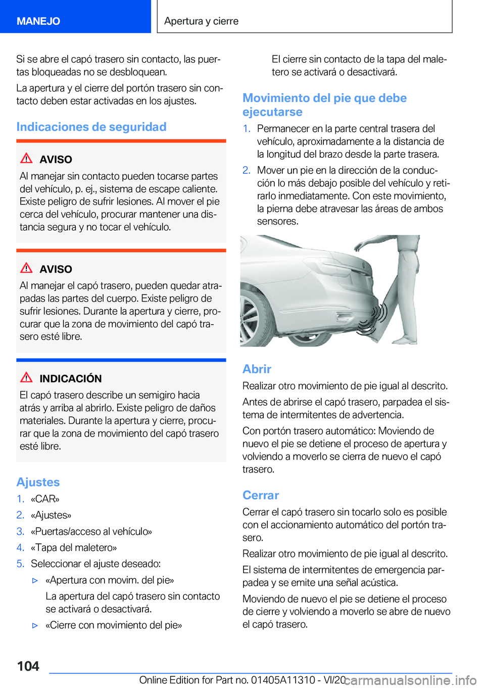BMW 5 SERIES 2021  Manuales de Empleo (in Spanish) �S�i��s�e��a�b�r�e��e�l��c�a�p�