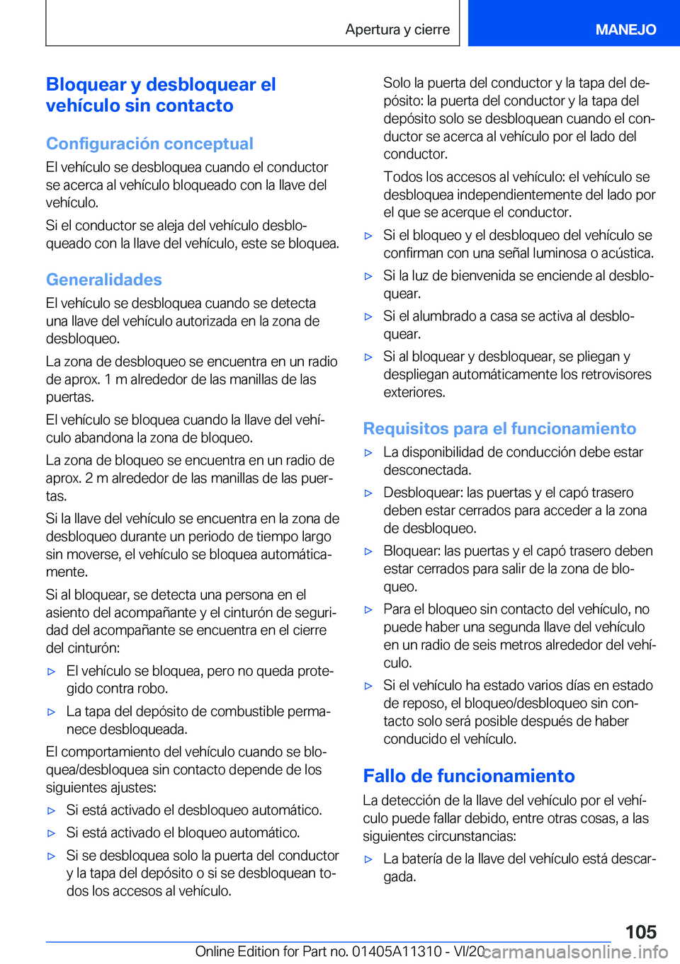 BMW 5 SERIES 2021  Manuales de Empleo (in Spanish) �B�l�o�q�u�e�a�r��y��d�e�s�b�l�o�q�u�e�a�r��e�l
�v�e�h�