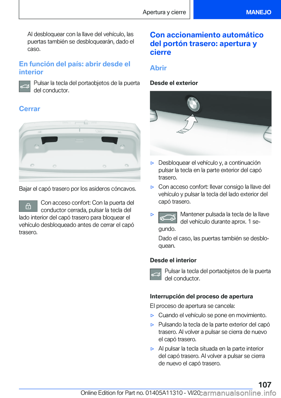 BMW 5 SERIES 2021  Manuales de Empleo (in Spanish) �A�l��d�e�s�b�l�o�q�u�e�a�r��c�o�n��l�a��l�l�a�v�e��d�e�l��v�e�h�