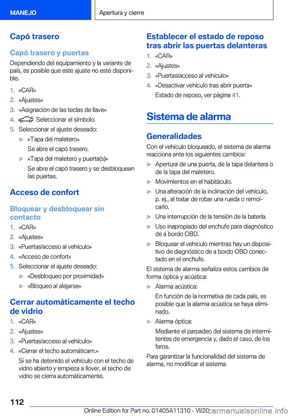 BMW 5 SERIES 2021  Manuales de Empleo (in Spanish) �C�a�p�