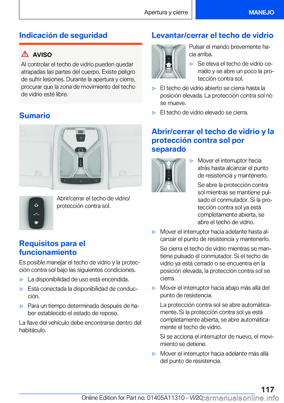 BMW 5 SERIES 2021  Manuales de Empleo (in Spanish) �I�n�d�i�c�a�c�i�