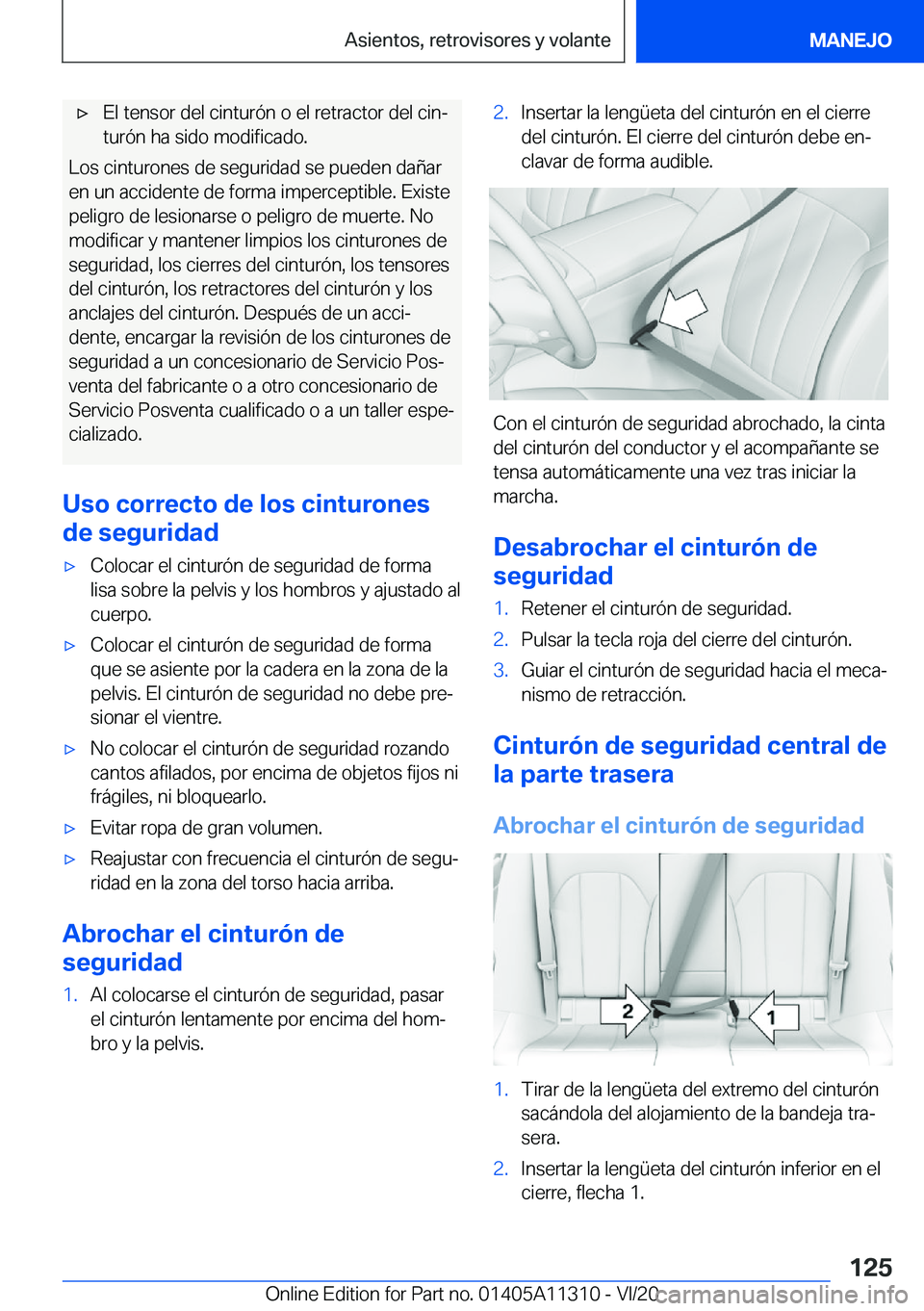 BMW 5 SERIES 2021  Manuales de Empleo (in Spanish) x�E�l��t�e�n�s�o�r��d�e�l��c�i�n�t�u�r�