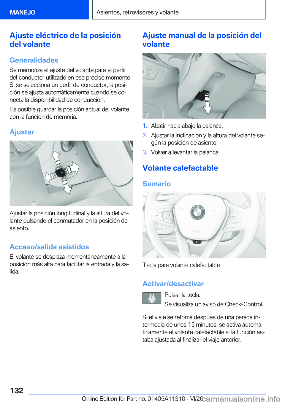 BMW 5 SERIES 2021  Manuales de Empleo (in Spanish) �A�j�u�s�t�e��e�l�
