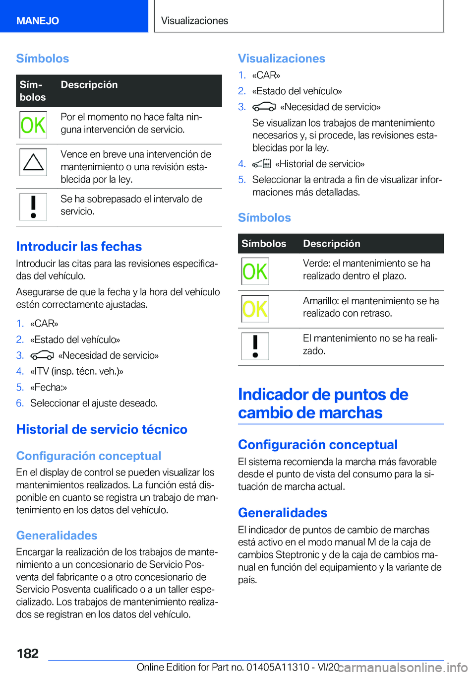 BMW 5 SERIES 2021  Manuales de Empleo (in Spanish) �S�