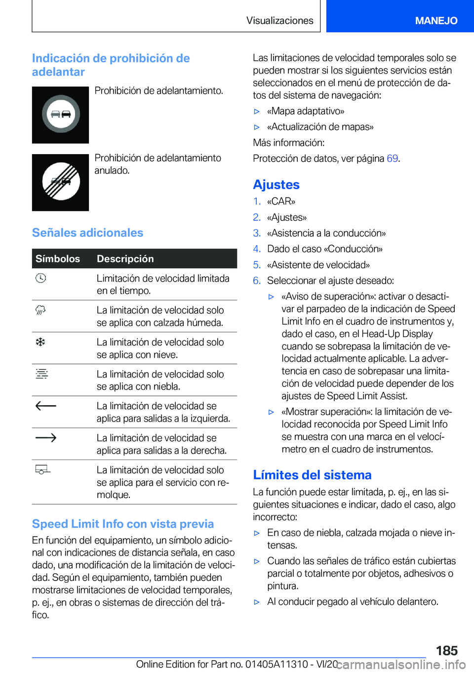 BMW 5 SERIES 2021  Manuales de Empleo (in Spanish) �I�n�d�i�c�a�c�i�