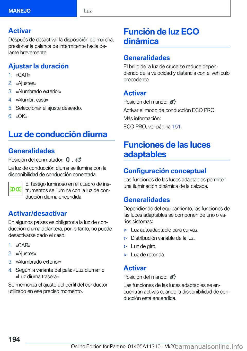 BMW 5 SERIES 2021  Manuales de Empleo (in Spanish) �A�c�t�i�v�a�r
�D�e�s�p�u�