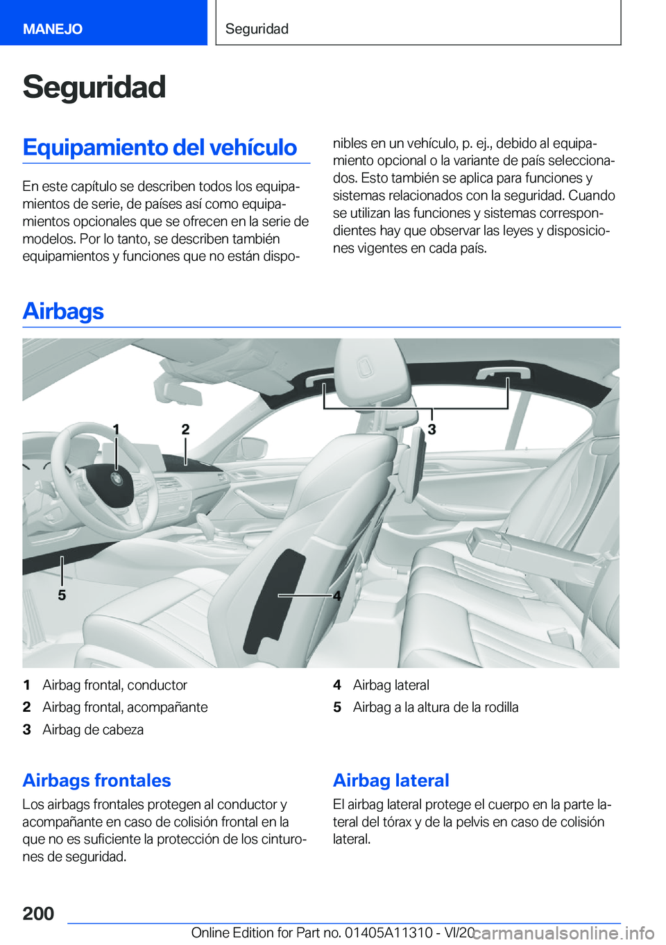 BMW 5 SERIES 2021  Manuales de Empleo (in Spanish) �S�e�g�u�r�i�d�a�d�E�q�u�i�p�a�m�i�e�n�t�o��d�e�l��v�e�h�