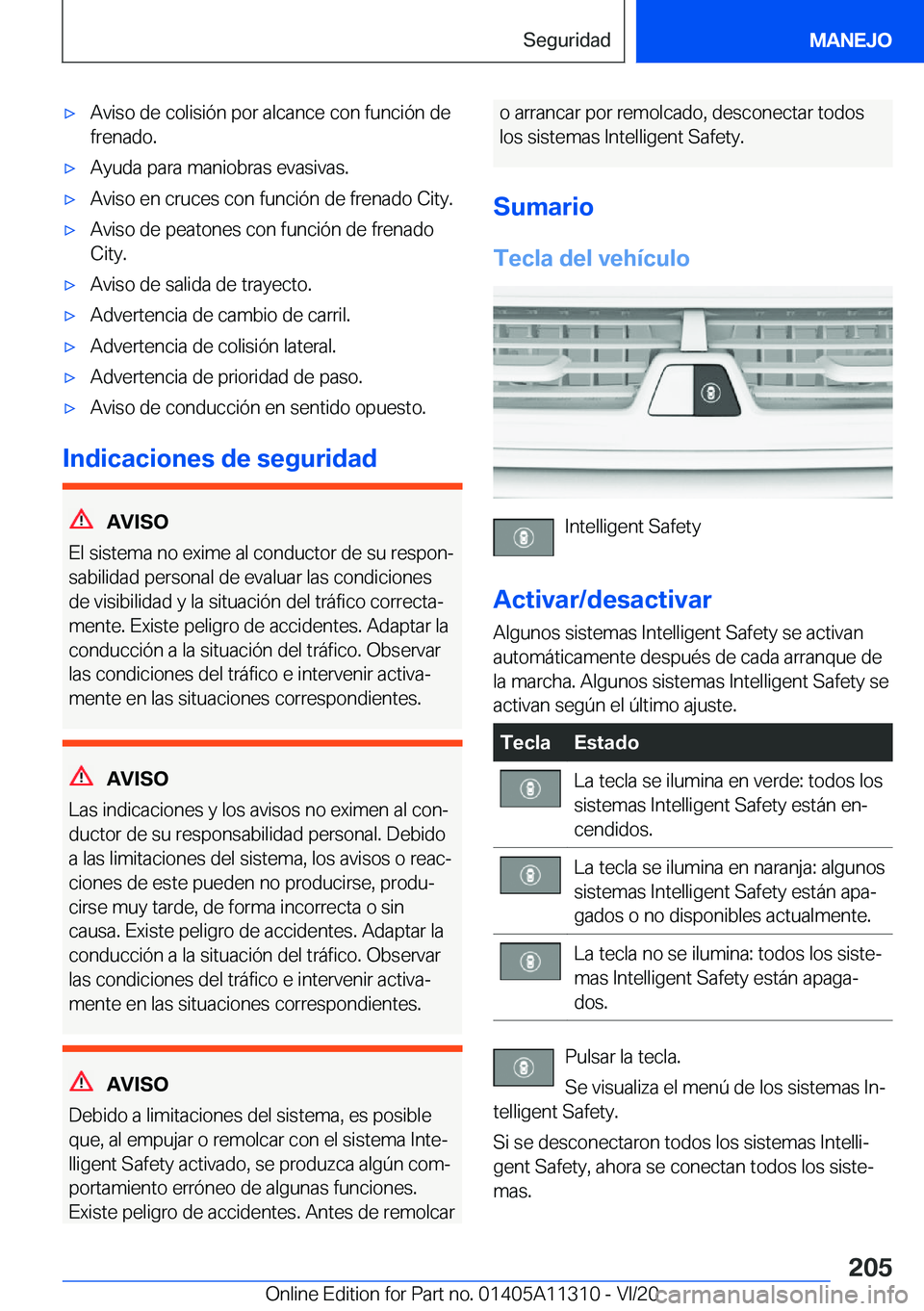 BMW 5 SERIES 2021  Manuales de Empleo (in Spanish) x�A�v�i�s�o��d�e��c�o�l�i�s�i�