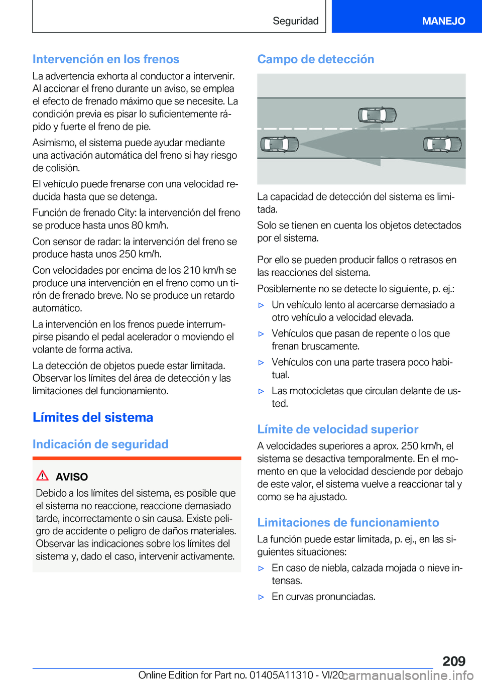 BMW 5 SERIES 2021  Manuales de Empleo (in Spanish) �I�n�t�e�r�v�e�n�c�i�
