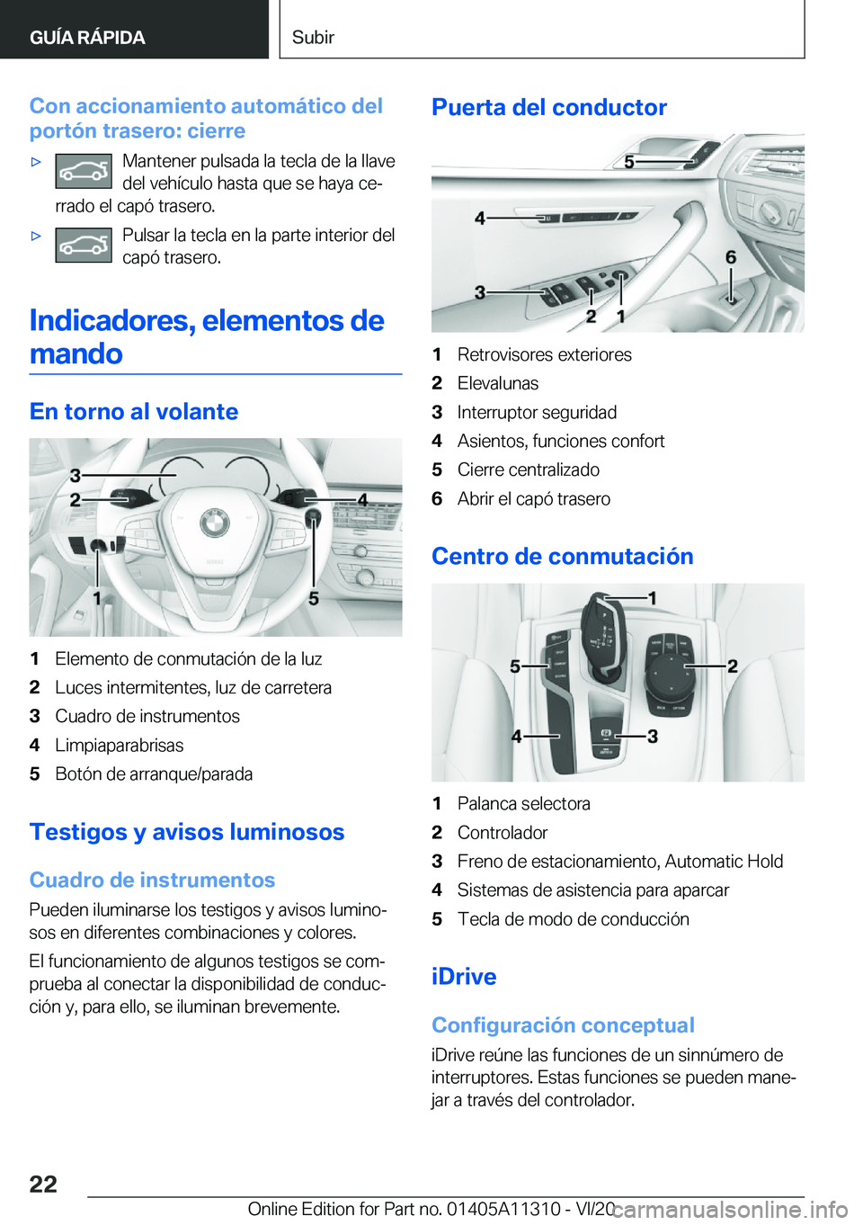 BMW 5 SERIES 2021  Manuales de Empleo (in Spanish) �C�o�n��a�c�c�i�o�n�a�m�i�e�n�t�o��a�u�t�o�m�