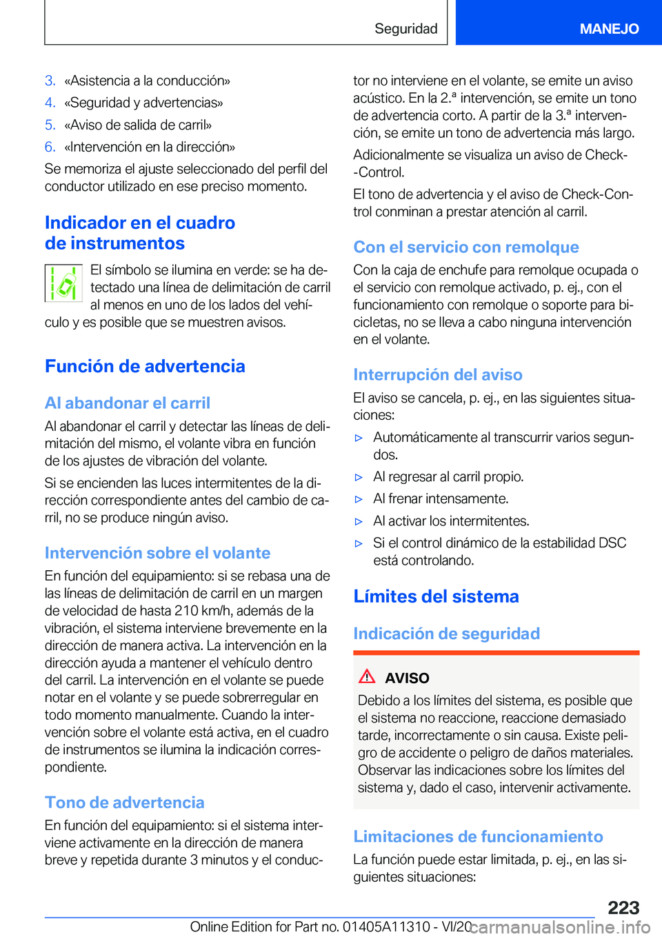 BMW 5 SERIES 2021  Manuales de Empleo (in Spanish) �3�.�«�A�s�i�s�t�e�n�c�i�a��a��l�a��c�o�n�d�u�c�c�i�