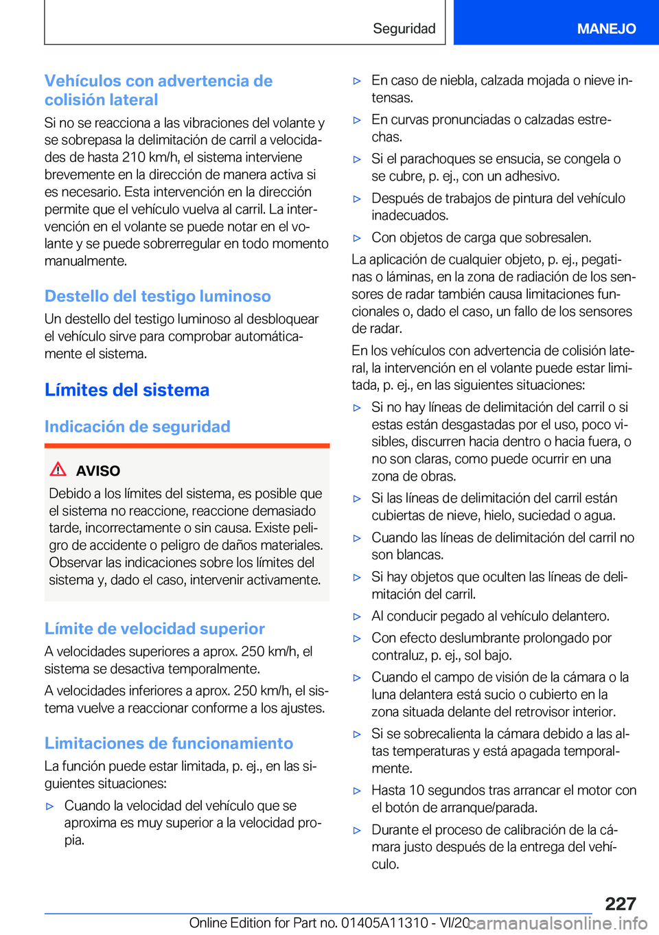 BMW 5 SERIES 2021  Manuales de Empleo (in Spanish) �V�e�h�