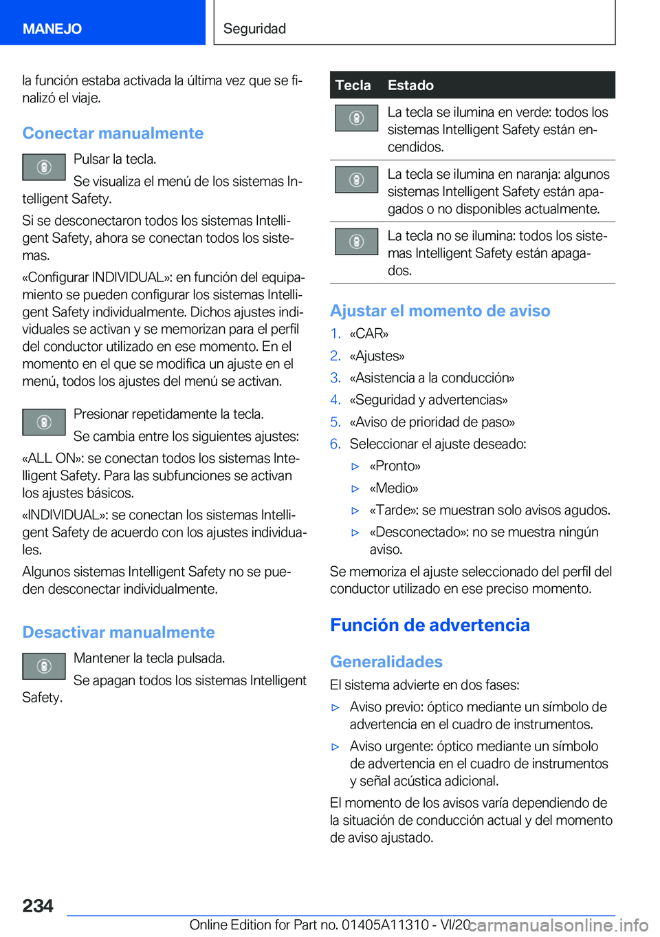 BMW 5 SERIES 2021  Manuales de Empleo (in Spanish) �l�a��f�u�n�c�i�