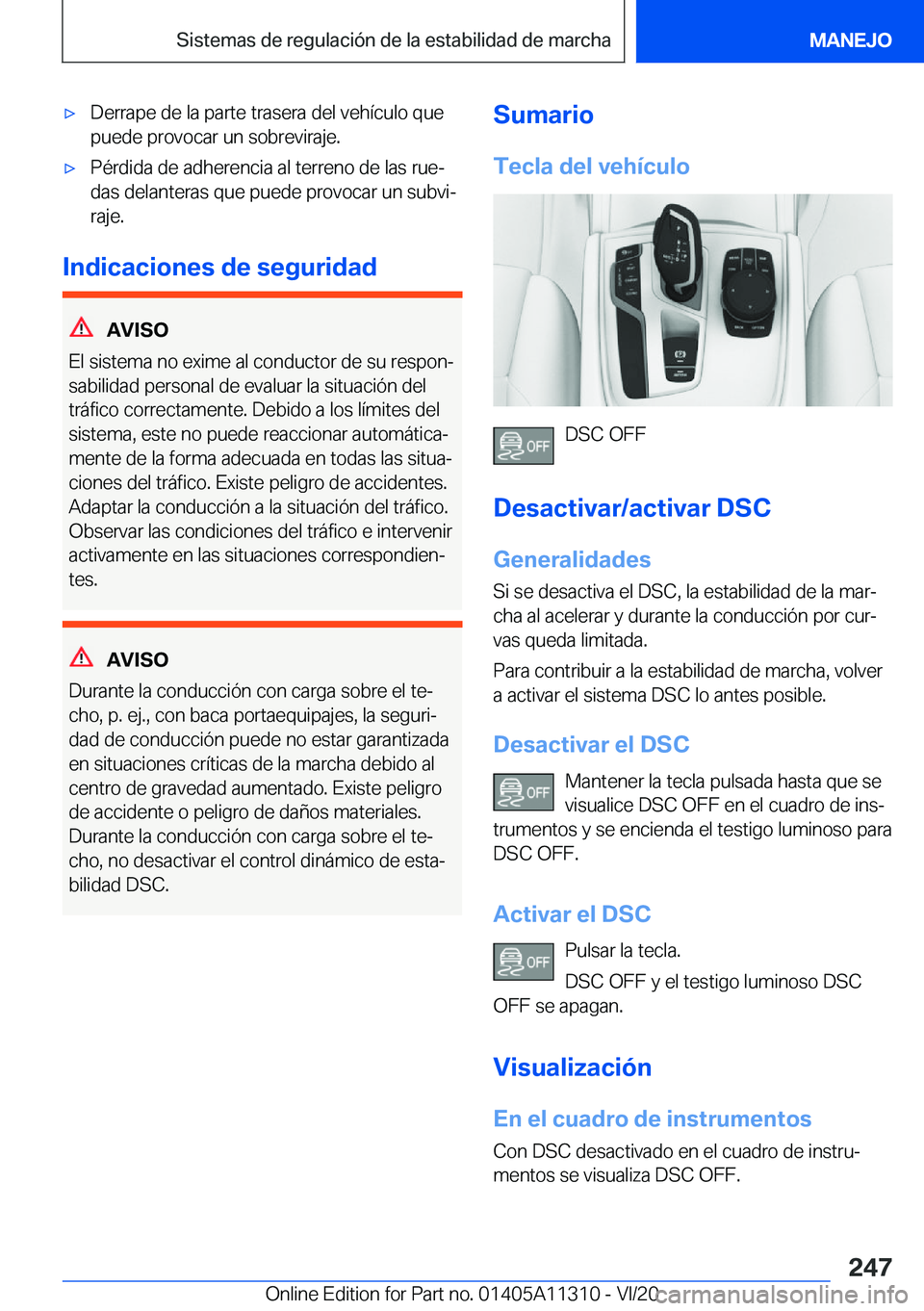 BMW 5 SERIES 2021  Manuales de Empleo (in Spanish) x�D�e�r�r�a�p�e��d�e��l�a��p�a�r�t�e��t�r�a�s�e�r�a��d�e�l��v�e�h�
