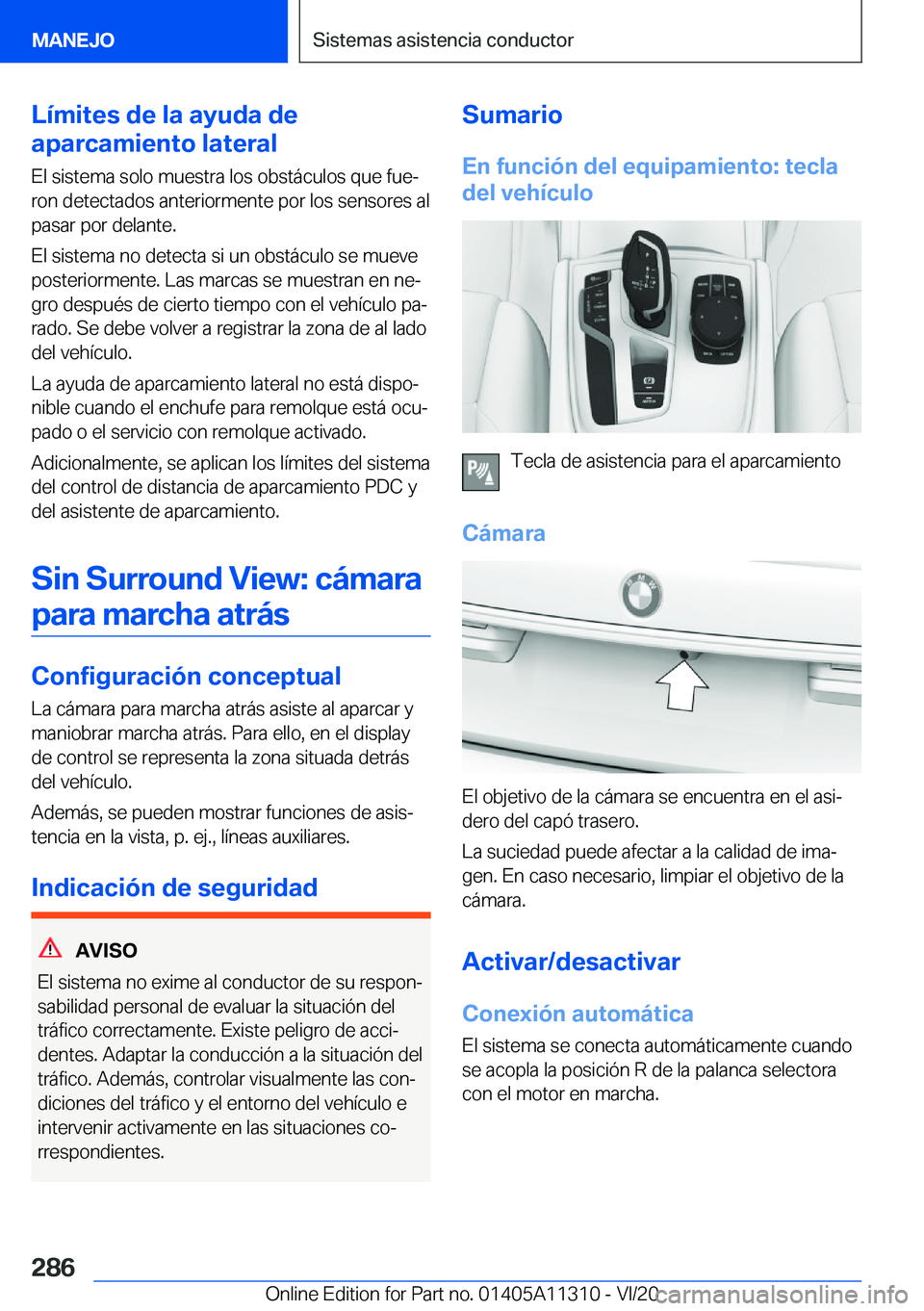 BMW 5 SERIES 2021  Manuales de Empleo (in Spanish) �L�