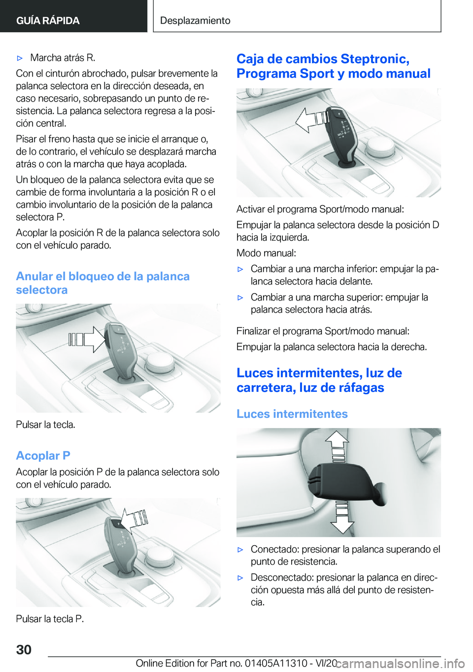 BMW 5 SERIES 2021  Manuales de Empleo (in Spanish) x�M�a�r�c�h�a��a�t�r�