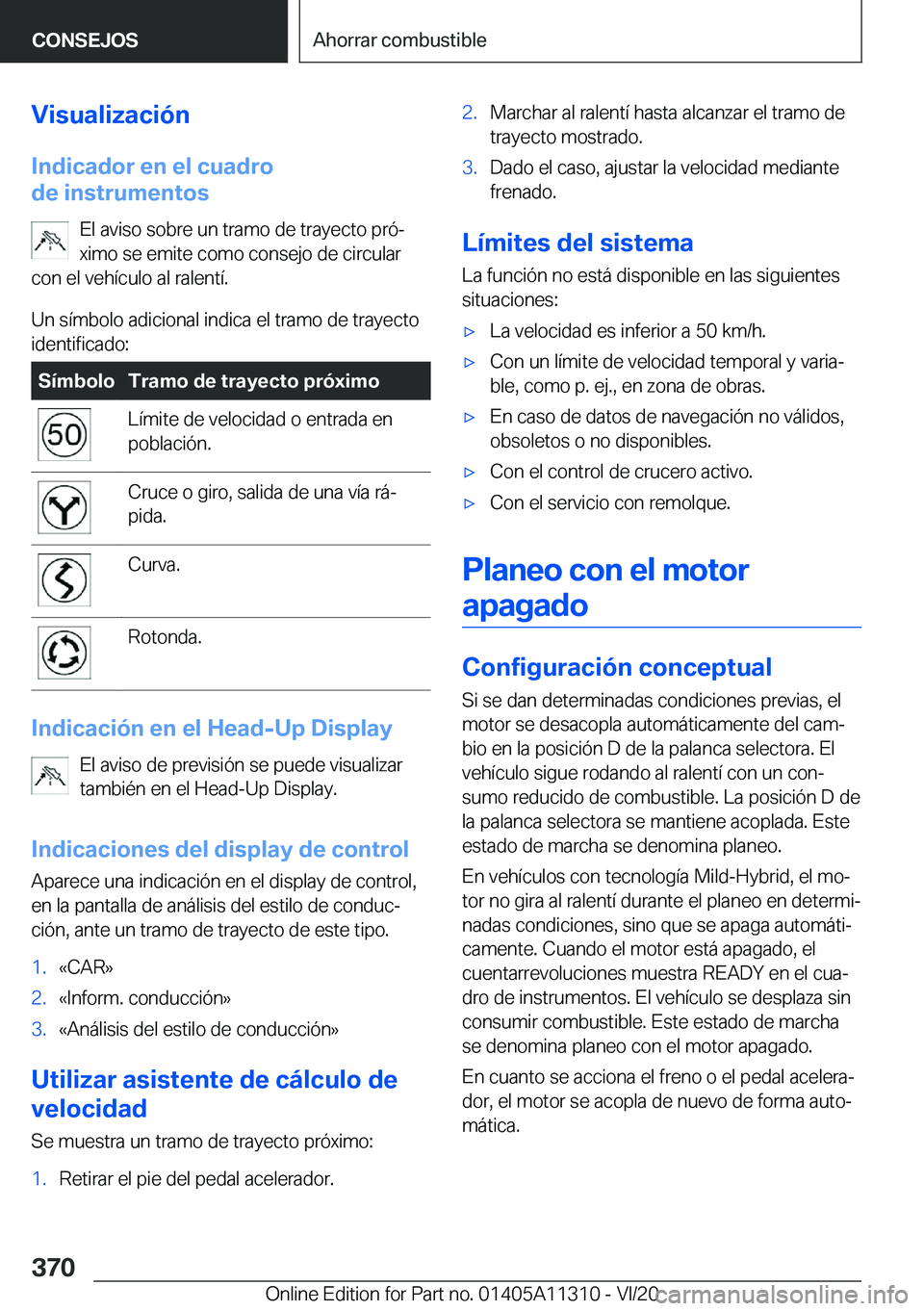 BMW 5 SERIES 2021  Manuales de Empleo (in Spanish) �V�i�s�u�a�l�i�z�a�c�i�