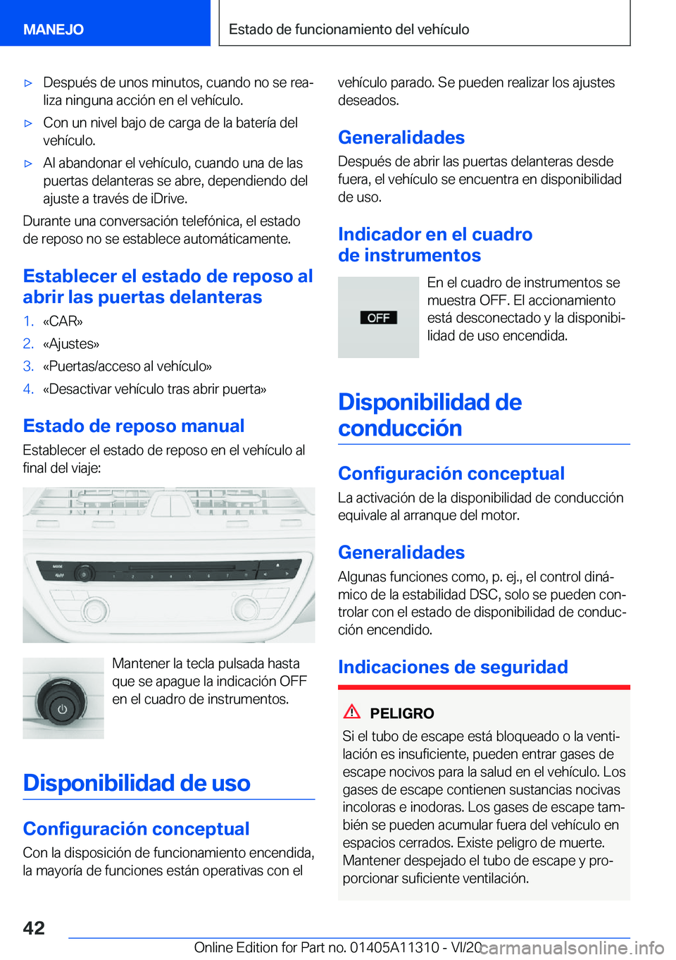 BMW 5 SERIES 2021  Manuales de Empleo (in Spanish) x�D�e�s�p�u�