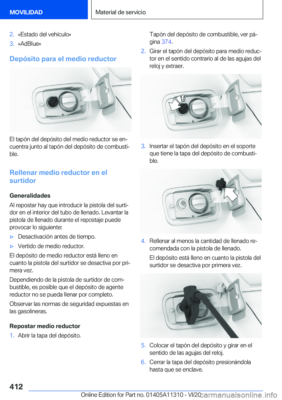 BMW 5 SERIES 2021  Manuales de Empleo (in Spanish) �2�.�«�E�s�t�a�d�o��d�e�l��v�e�h�