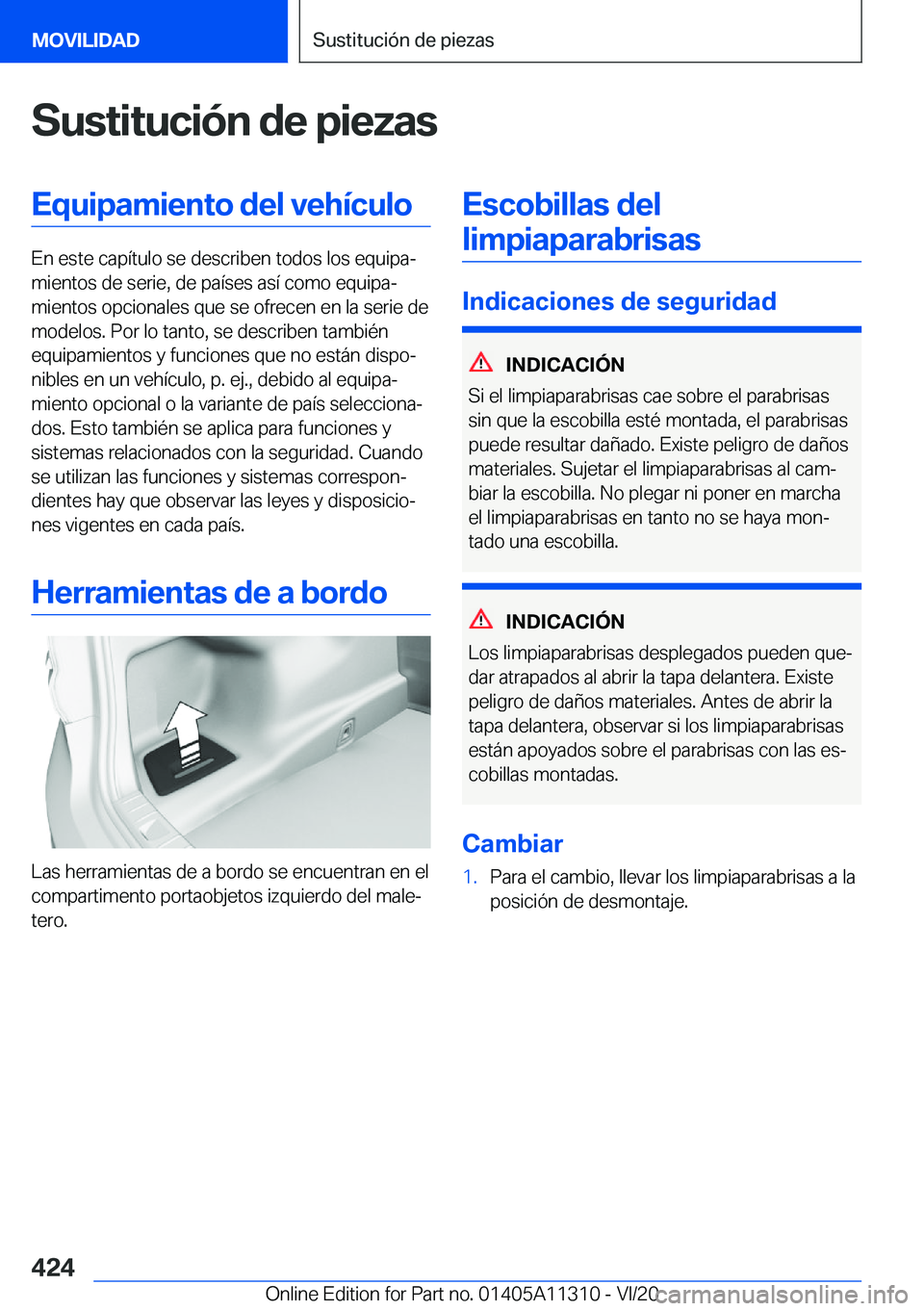 BMW 5 SERIES 2021  Manuales de Empleo (in Spanish) �S�u�s�t�i�t�u�c�i�