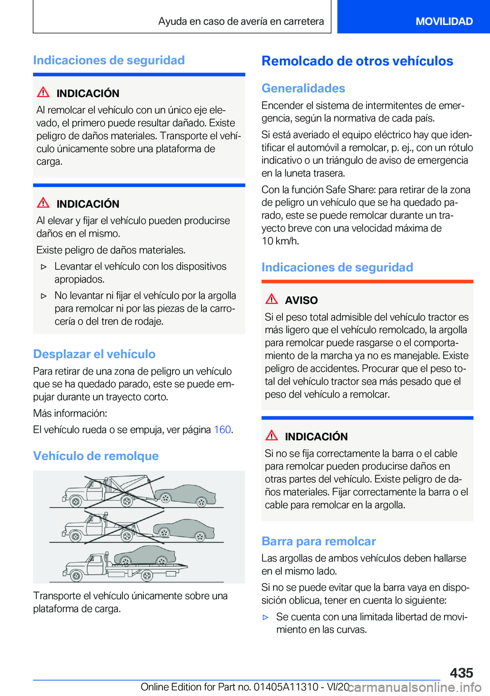 BMW 5 SERIES 2021  Manuales de Empleo (in Spanish) �I�n�d�i�c�a�c�i�o�n�e�s��d�e��s�e�g�u�r�i�d�a�d
�I�N�D�I�C�A�C�I�