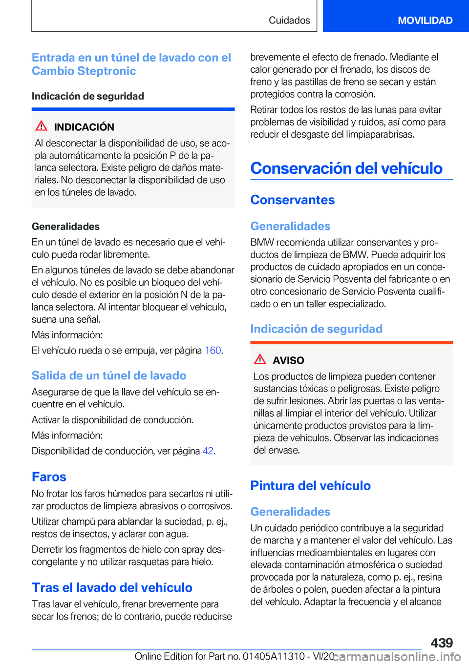 BMW 5 SERIES 2021  Manuales de Empleo (in Spanish) �E�n�t�r�a�d�a��e�n��u�n��t�