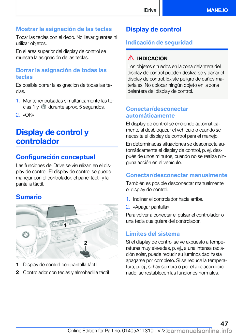 BMW 5 SERIES 2021  Manuales de Empleo (in Spanish) �M�o�s�t�r�a�r��l�a��a�s�i�g�n�a�c�i�