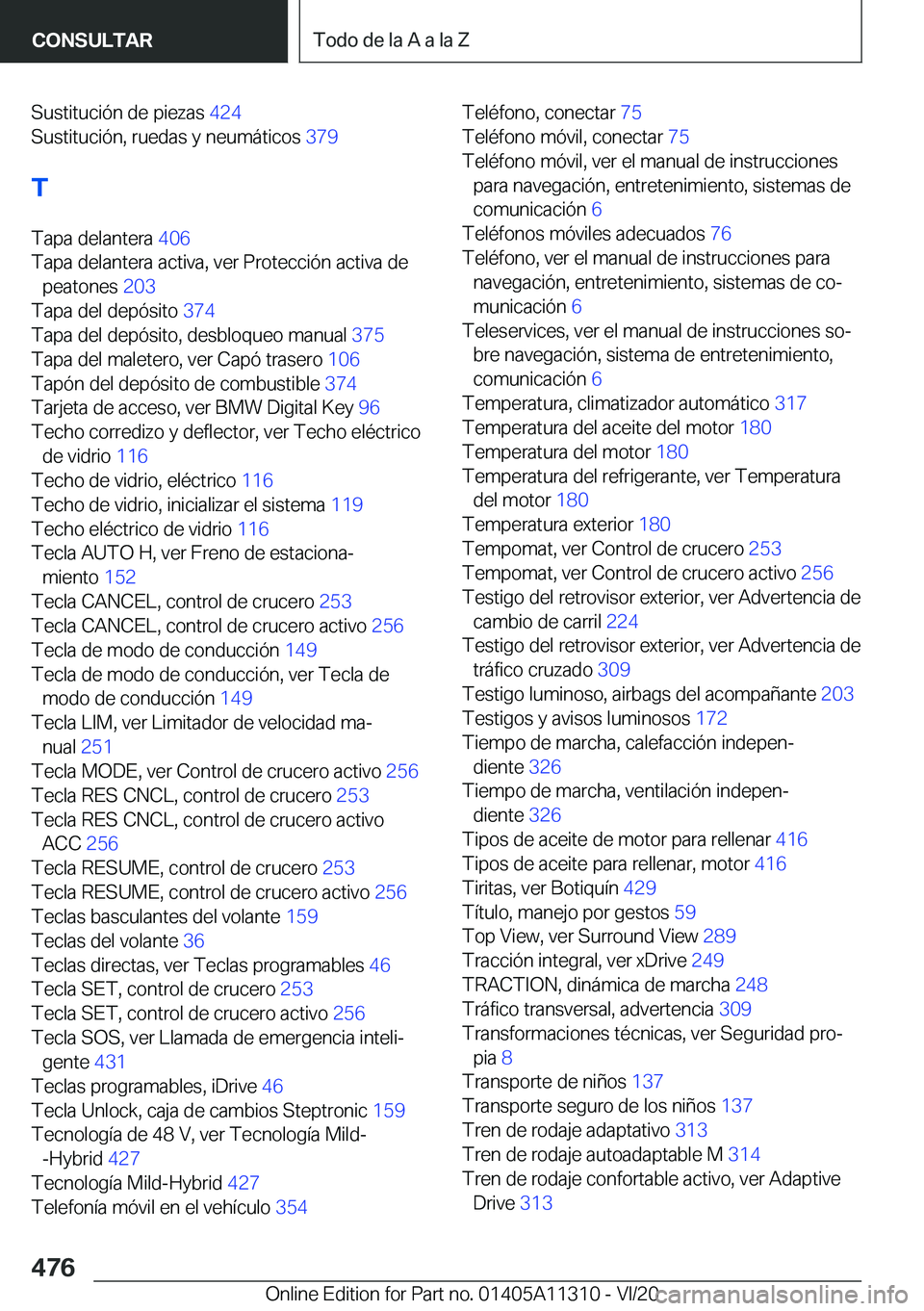 BMW 5 SERIES 2021  Manuales de Empleo (in Spanish) �S�u�s�t�i�t�u�c�i�
