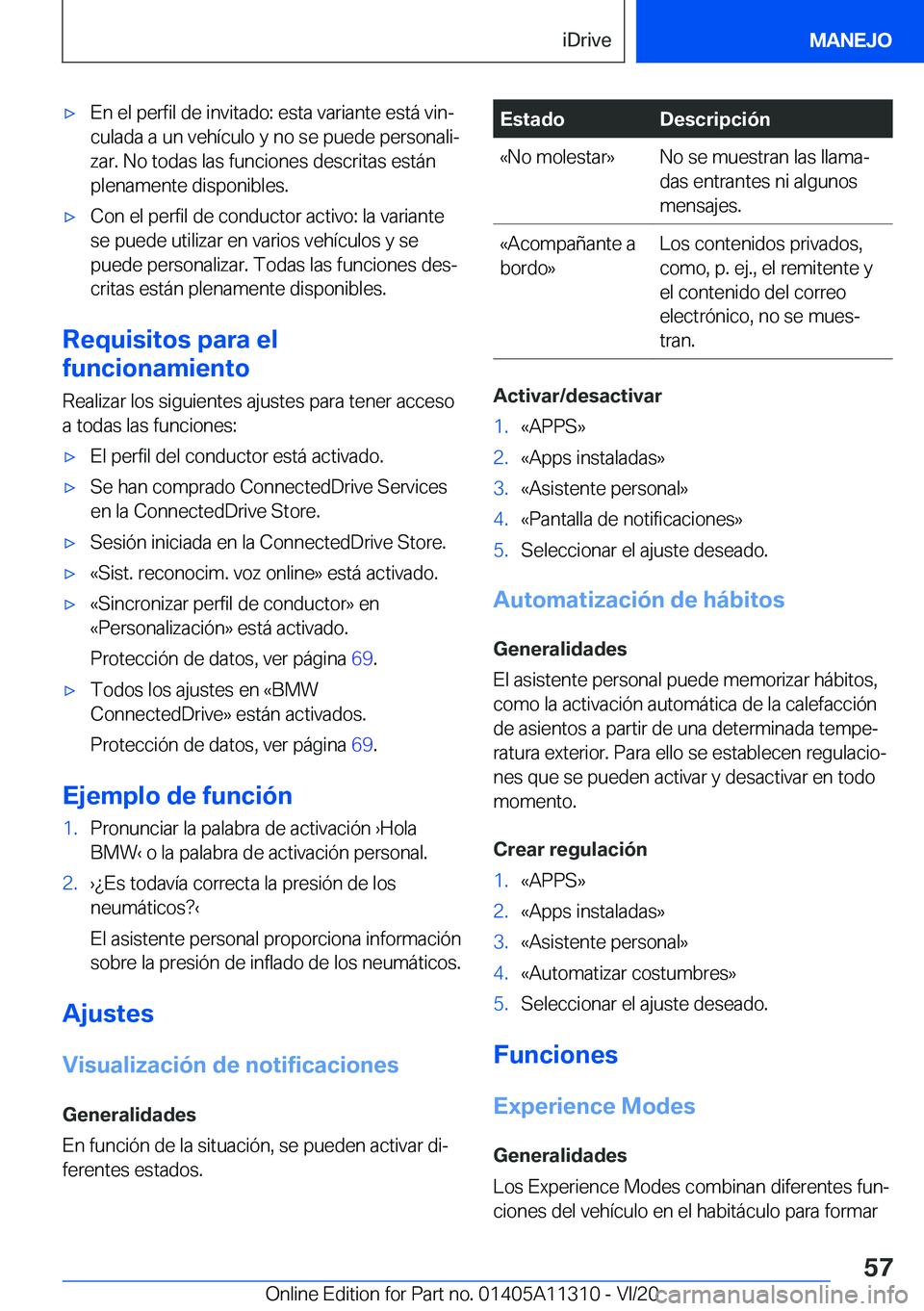 BMW 5 SERIES 2021  Manuales de Empleo (in Spanish) x�E�n��e�l��p�e�r�f�i�l��d�e��i�n�v�i�t�a�d�o�:��e�s�t�a��v�a�r�i�a�n�t�e��e�s�t�