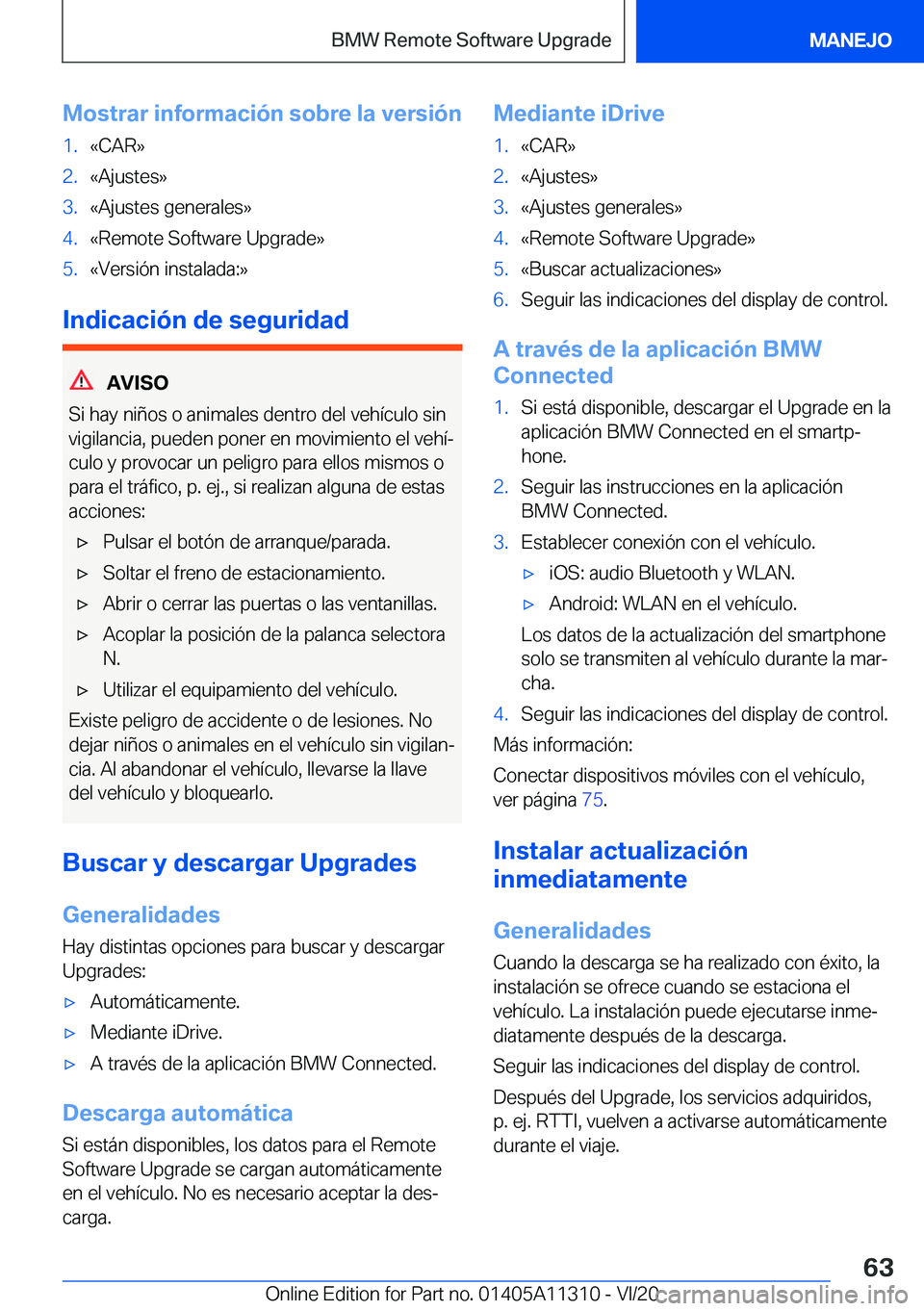 BMW 5 SERIES 2021  Manuales de Empleo (in Spanish) �M�o�s�t�r�a�r��i�n�f�o�r�m�a�c�i�