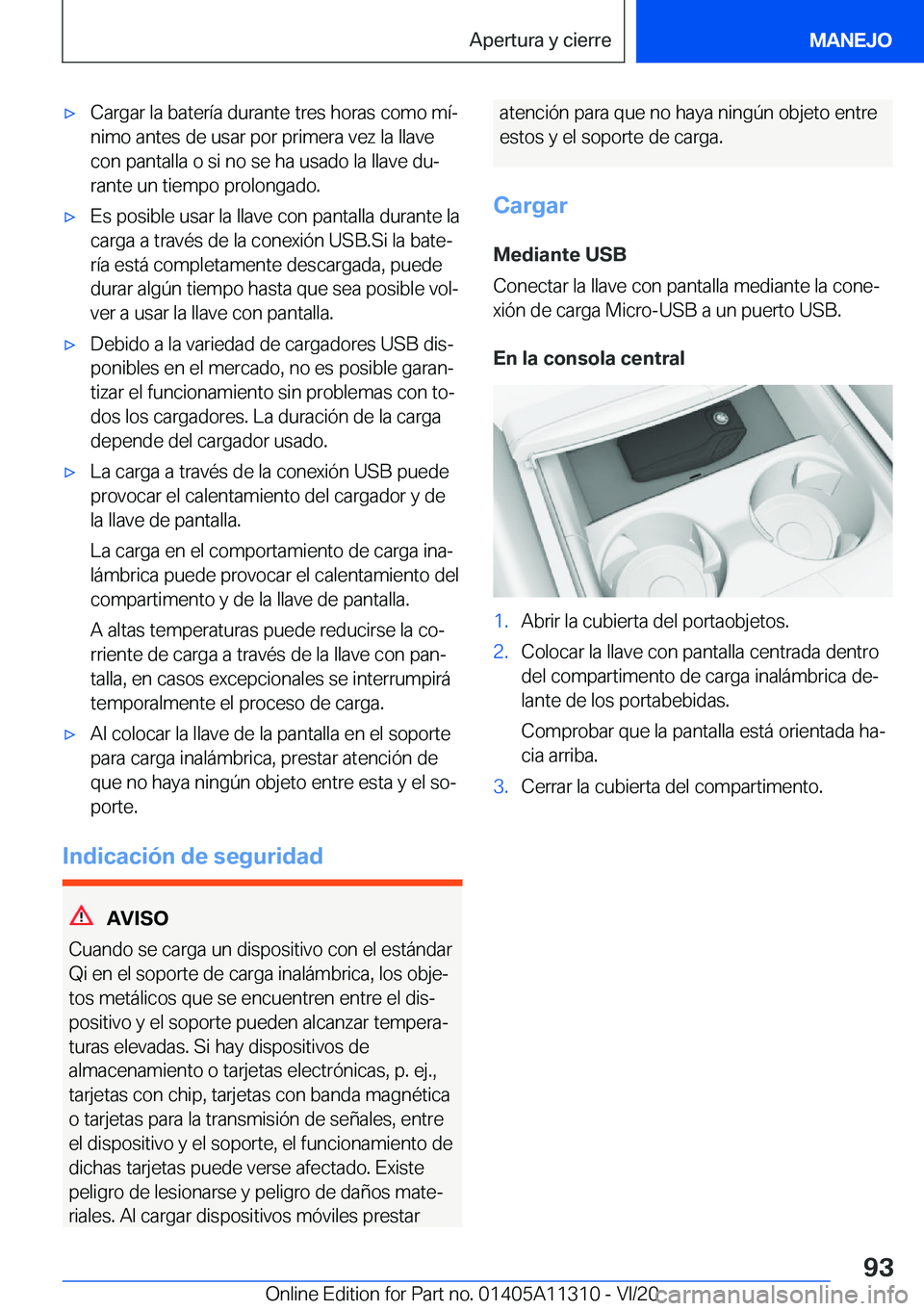 BMW 5 SERIES 2021  Manuales de Empleo (in Spanish) x�C�a�r�g�a�r��l�a��b�a�t�e�r�