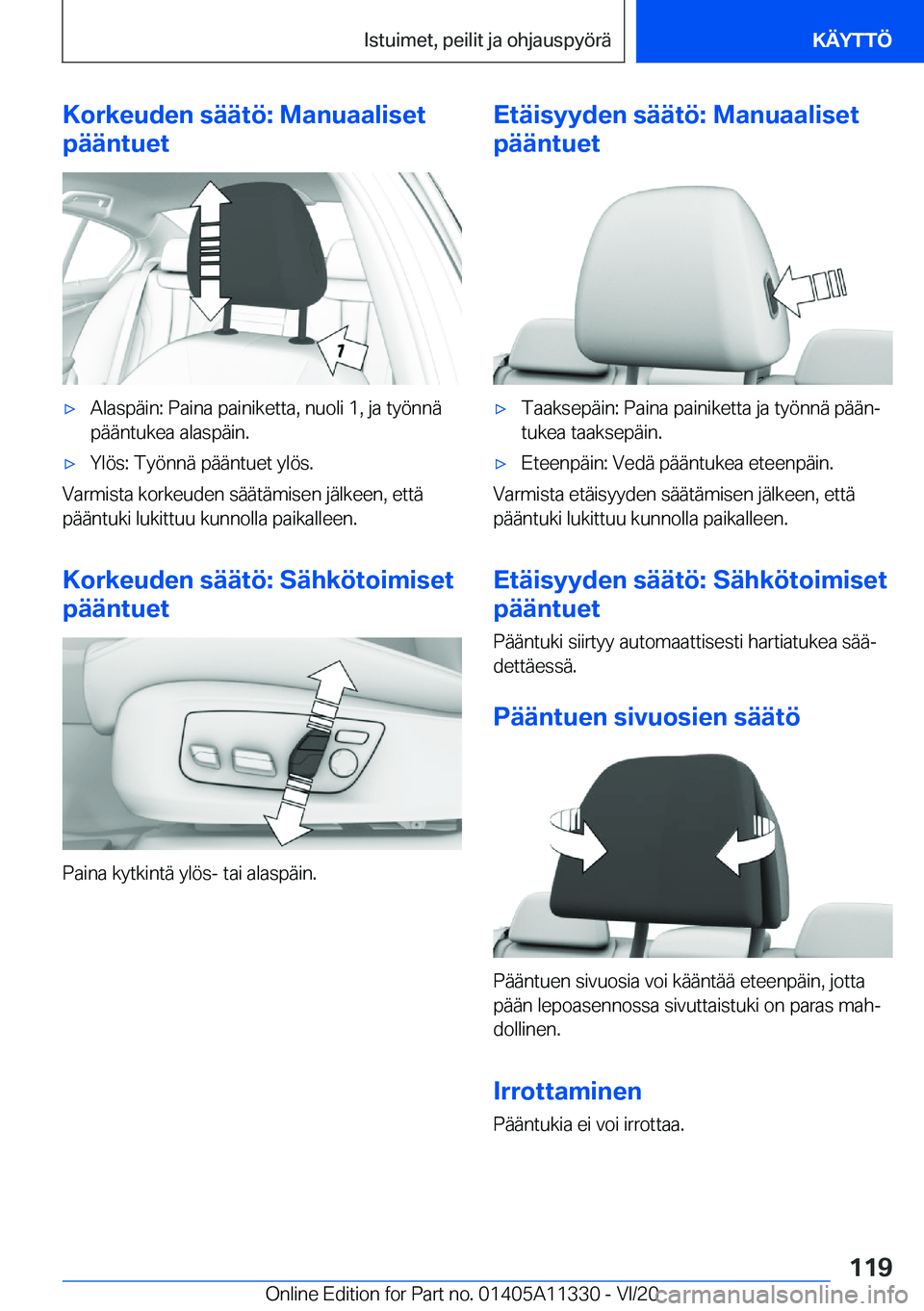 BMW 5 SERIES 2021  Omistajan Käsikirja (in Finnish) �K�o�r�k�e�u�d�e�n��s�