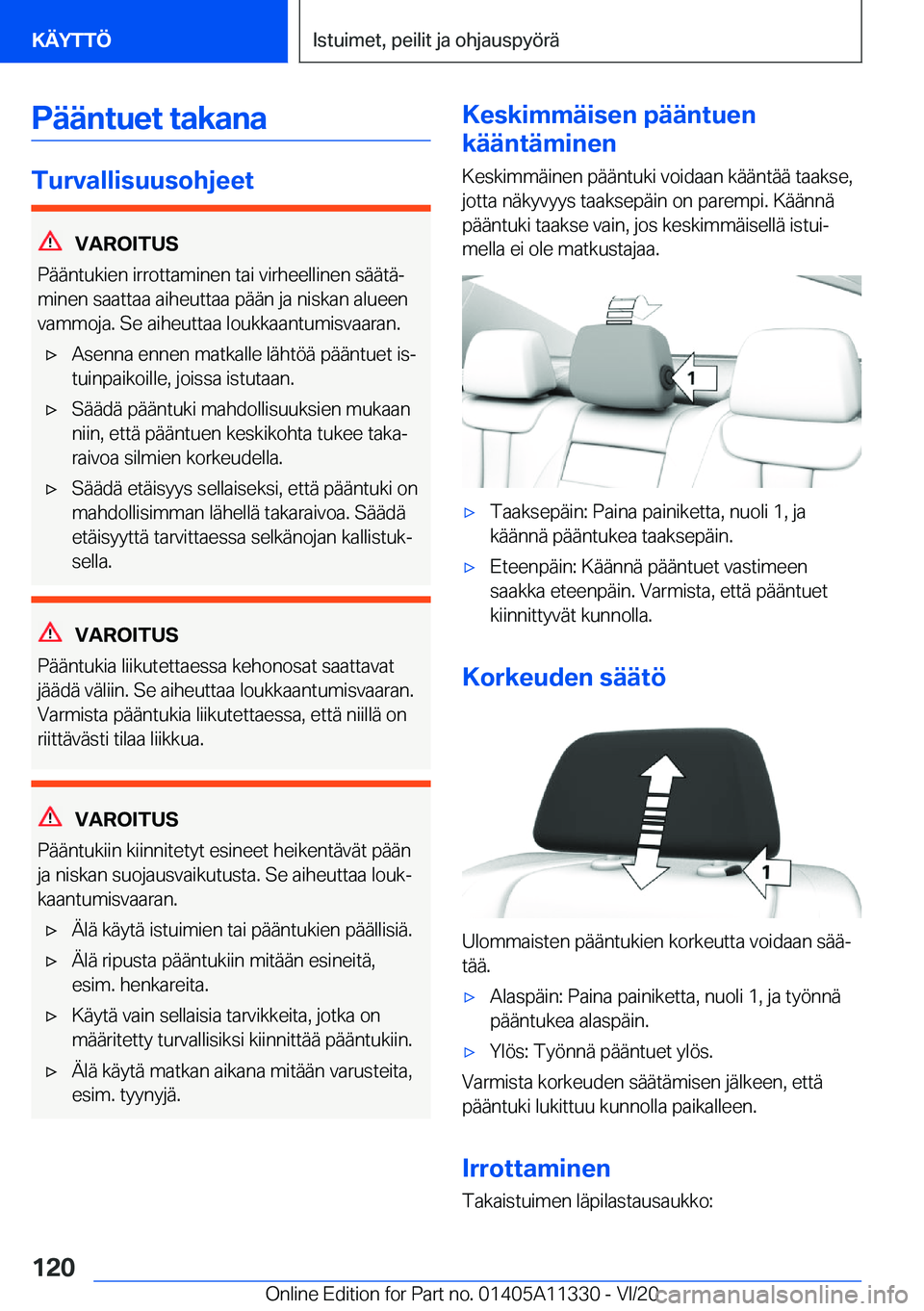 BMW 5 SERIES 2021  Omistajan Käsikirja (in Finnish) �P�