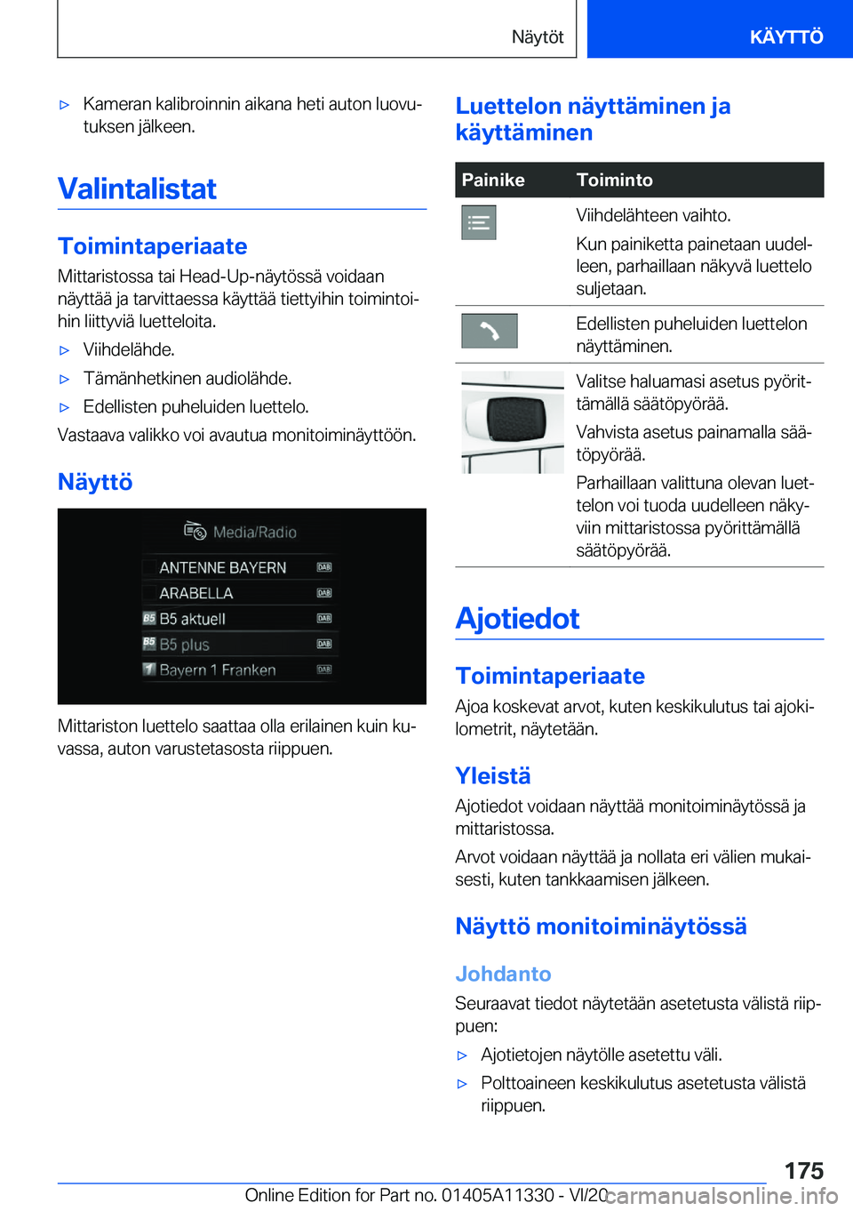 BMW 5 SERIES 2021  Omistajan Käsikirja (in Finnish) 'x�K�a�m�e�r�a�n��k�a�l�i�b�r�o�i�n�n�i�n��a�i�k�a�n�a��h�e�t�i��a�u�t�o�n��l�u�o�v�uj
�t�u�k�s�e�n��j�
