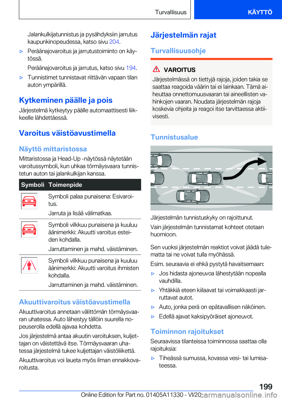 BMW 5 SERIES 2021  Omistajan Käsikirja (in Finnish) �J�a�l�a�n�k�u�l�k�i�j�a�t�u�n�n�i�s�t�u�s��j�a��p�y�s�