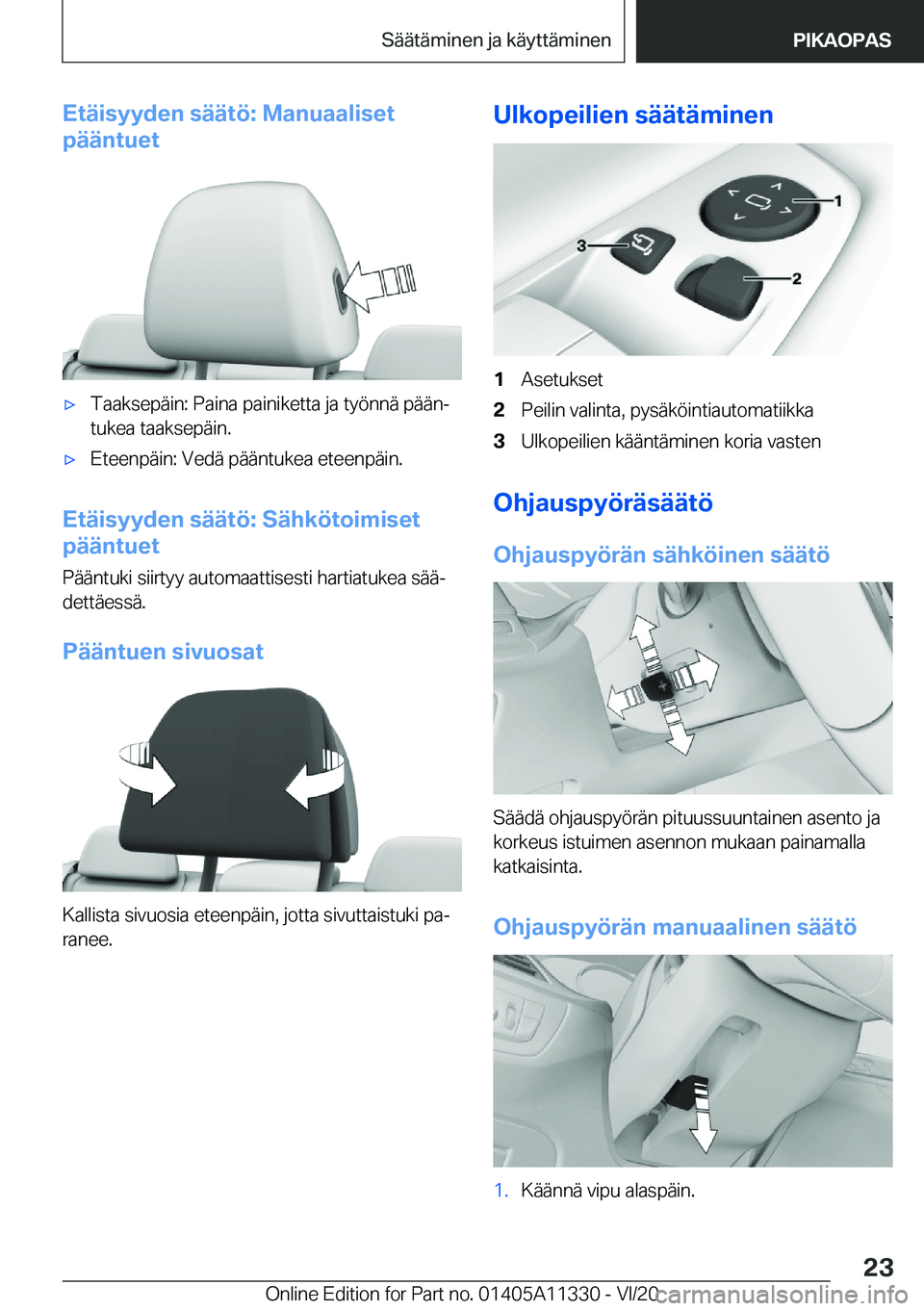BMW 5 SERIES 2021  Omistajan Käsikirja (in Finnish) �E�t�
