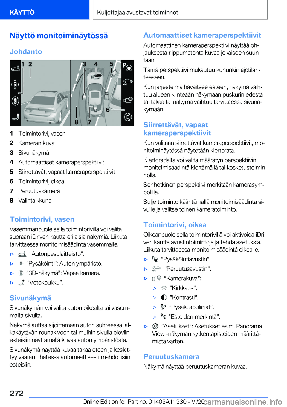 BMW 5 SERIES 2021  Omistajan Käsikirja (in Finnish) �N�