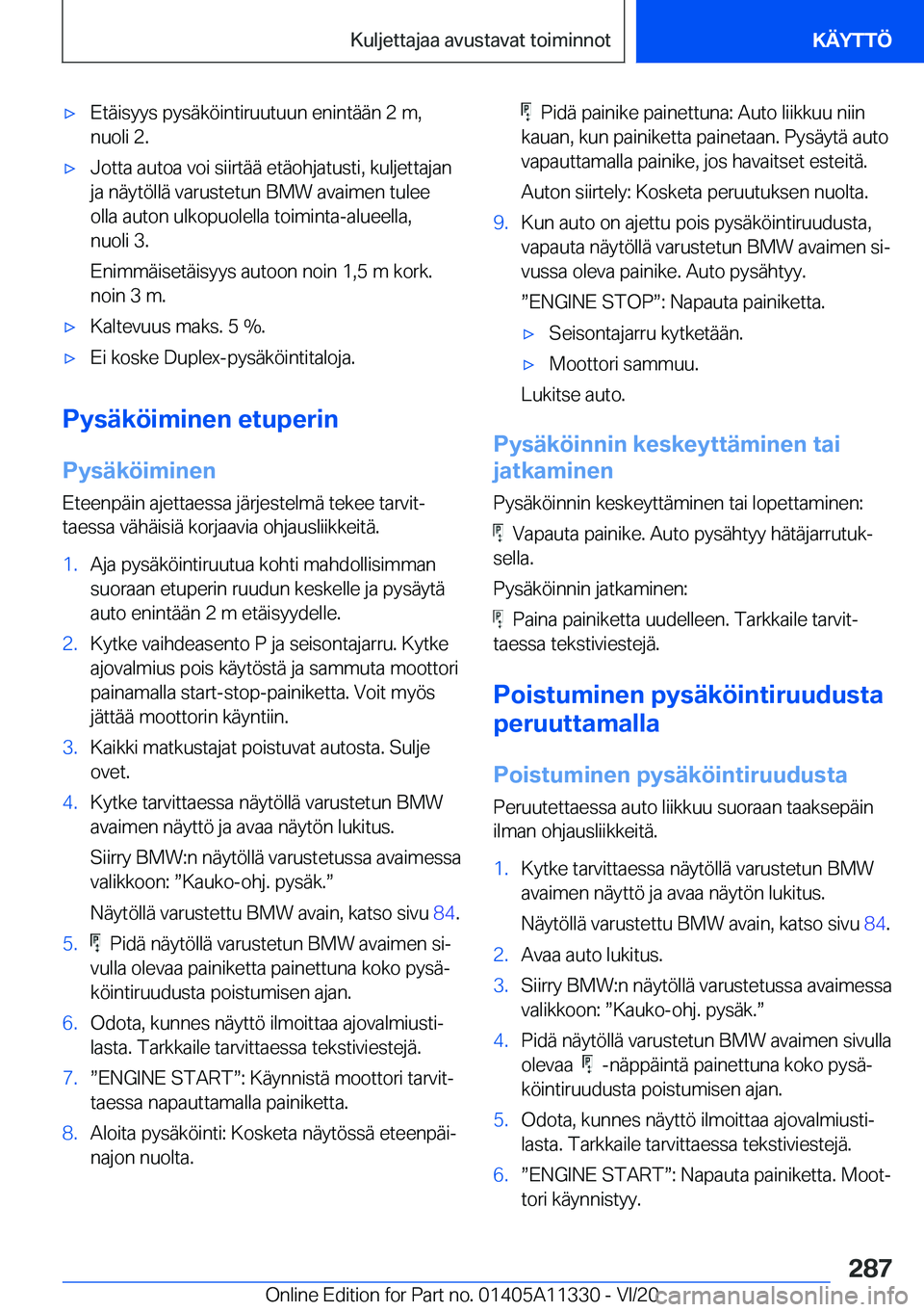 BMW 5 SERIES 2021  Omistajan Käsikirja (in Finnish) 'x�E�t�