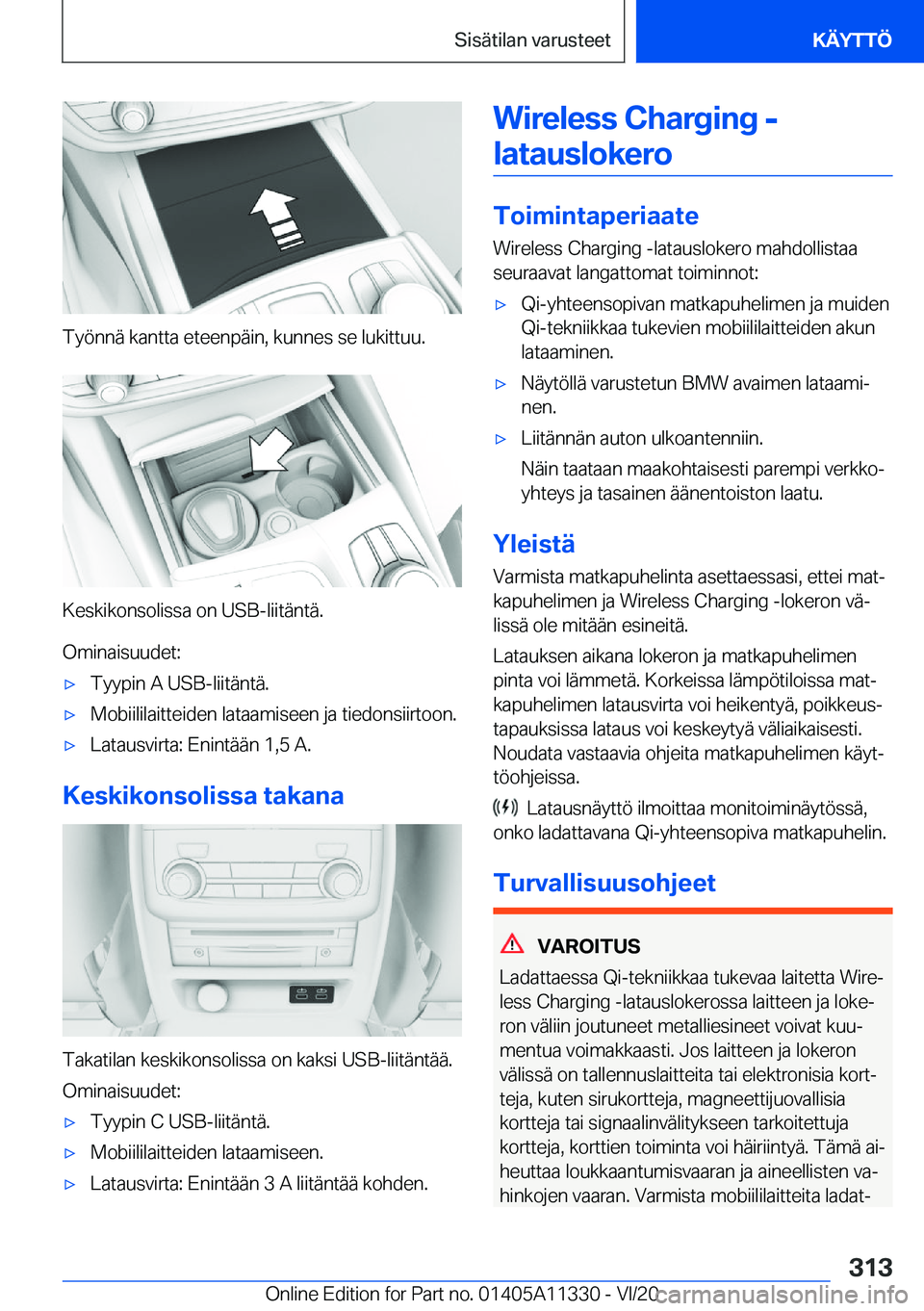 BMW 5 SERIES 2021  Omistajan Käsikirja (in Finnish) �T�y�