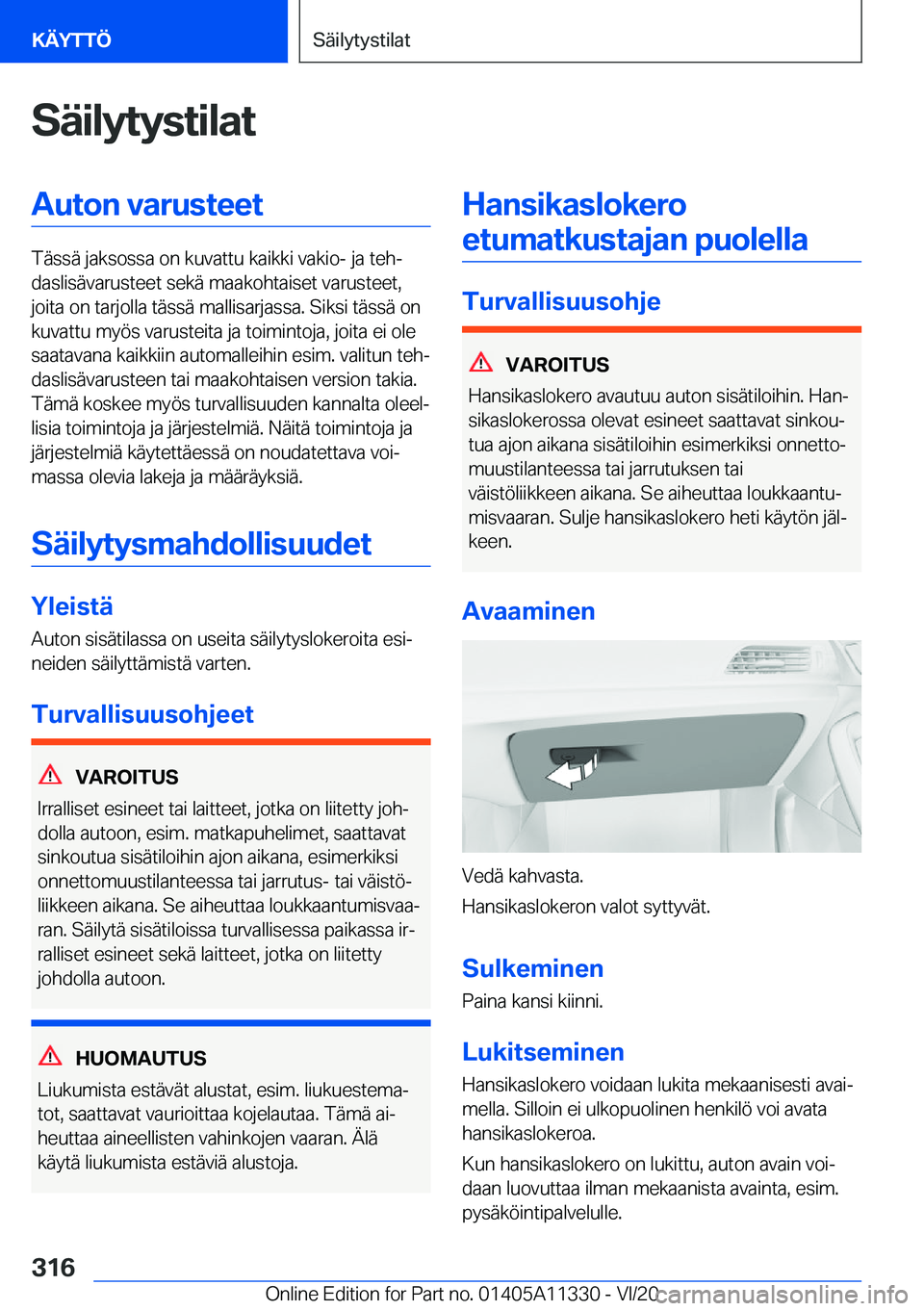 BMW 5 SERIES 2021  Omistajan Käsikirja (in Finnish) �S�