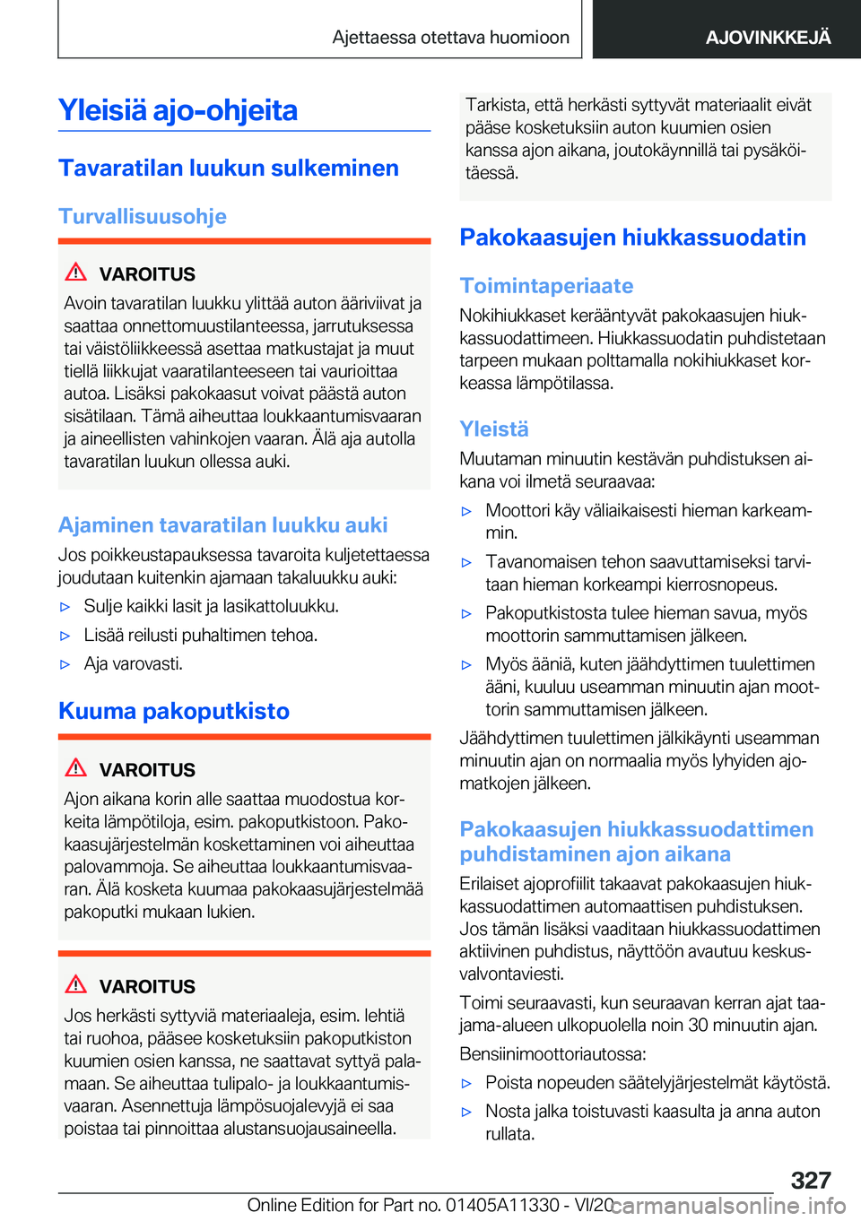 BMW 5 SERIES 2021  Omistajan Käsikirja (in Finnish) �Y�l�e�i�s�i�