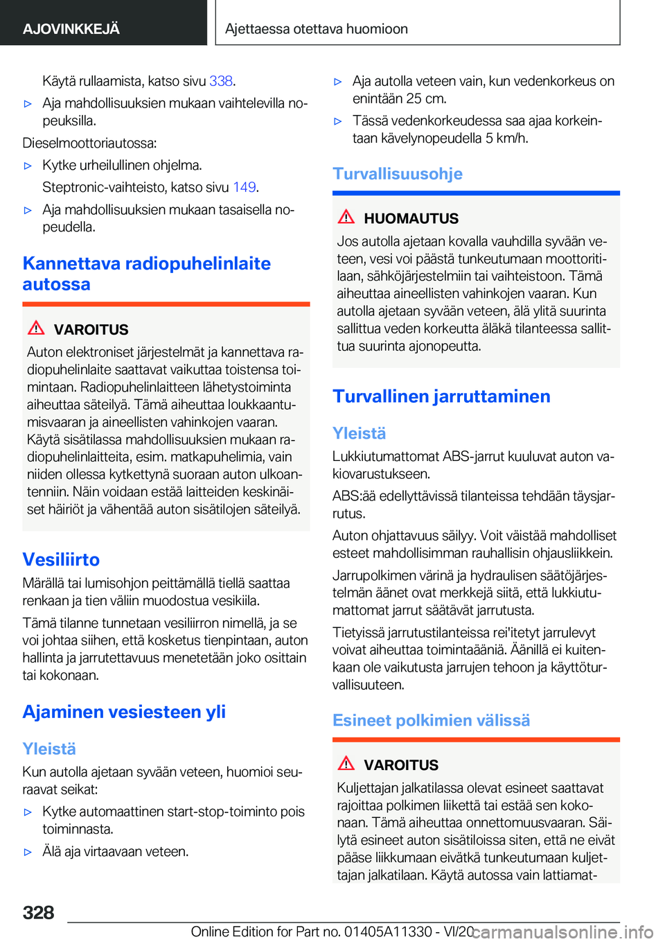 BMW 5 SERIES 2021  Omistajan Käsikirja (in Finnish) �K�