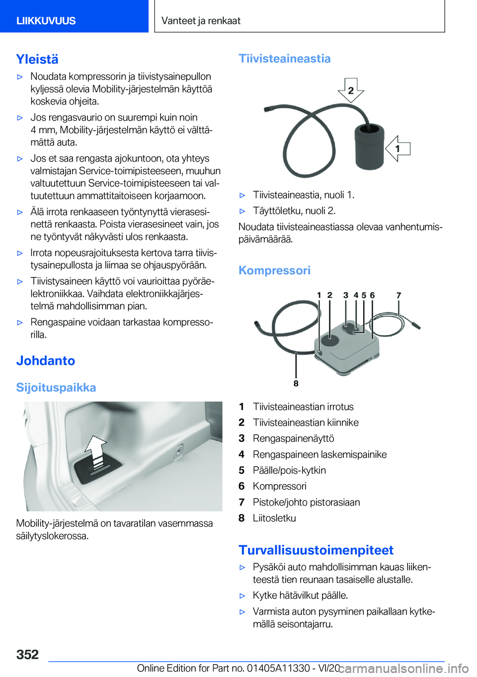 BMW 5 SERIES 2021  Omistajan Käsikirja (in Finnish) �Y�l�e�i�s�t�