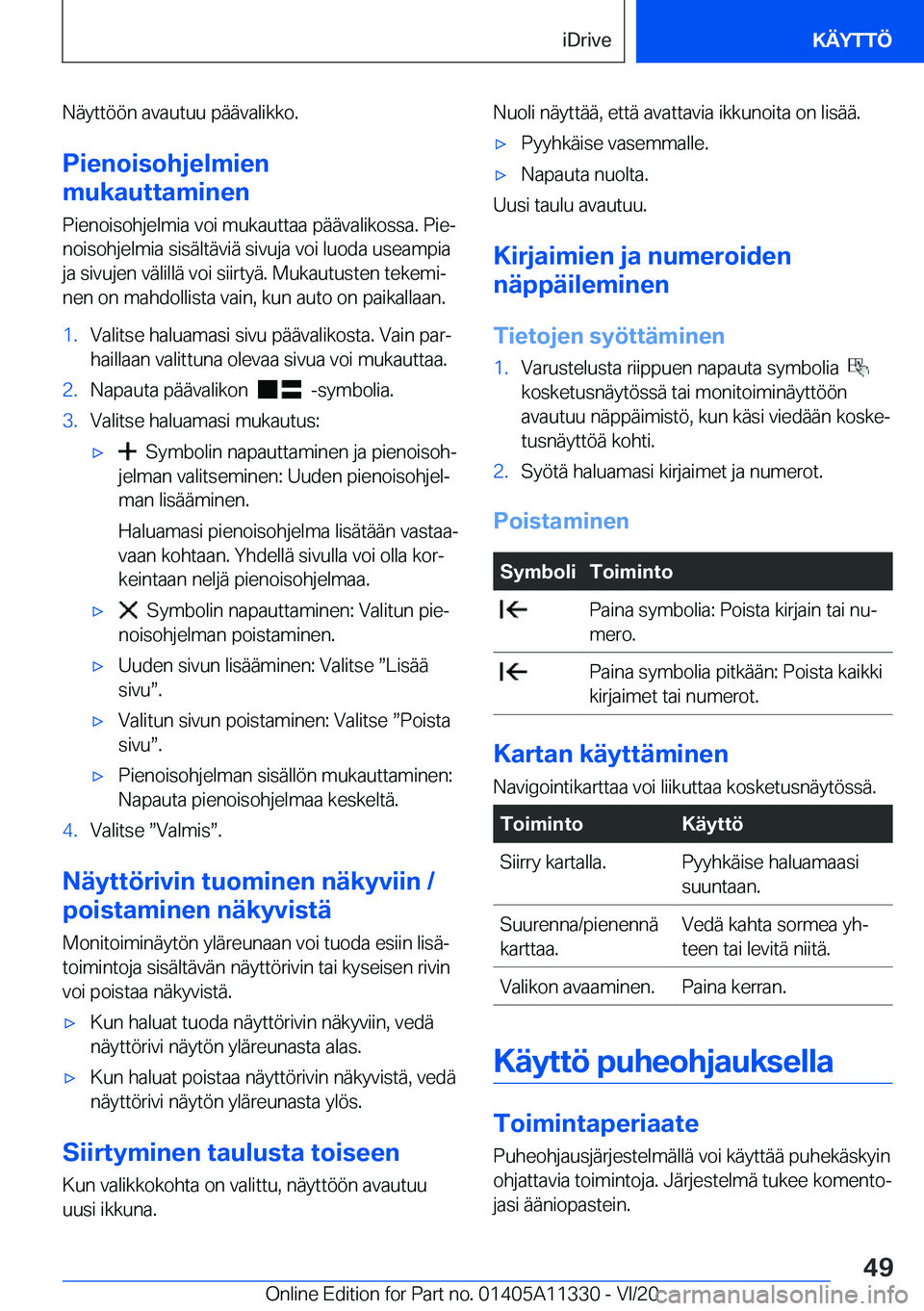 BMW 5 SERIES 2021  Omistajan Käsikirja (in Finnish) �N�