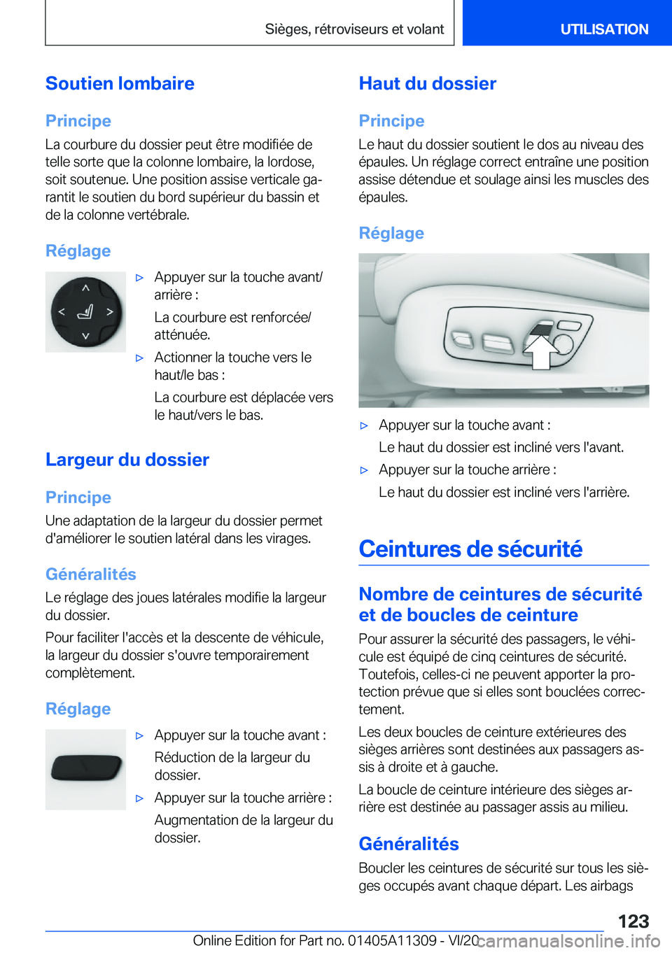 BMW 5 SERIES 2021  Notices Demploi (in French) �S�o�u�t�i�e�n��l�o�m�b�a�i�r�e�P�r�i�n�c�i�p�e
�L�a��c�o�u�r�b�u�r�e��d�u��d�o�s�s�i�e�r��p�e�u�t��ê�t�r�e��m�o�d�i�f�i�é�e��d�e
�t�e�l�l�e��s�o�r�t�e��q�u�e��l�a��c�o�l�o�n�n�e��l�o�m