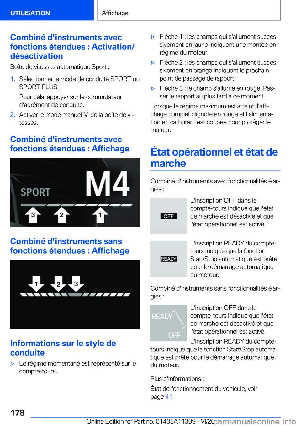 BMW 5 SERIES 2021  Notices Demploi (in French) �C�o�m�b�i�n�é��d�'�i�n�s�t�r�u�m�e�n�t�s��a�v�e�c
�f�o�n�c�t�i�o�n�s��é�t�e�n�d�u�e�s��:��A�c�t�i�v�a�t�i�o�n�/
�d�é�s�a�c�t�i�v�a�t�i�o�n
�B�o�