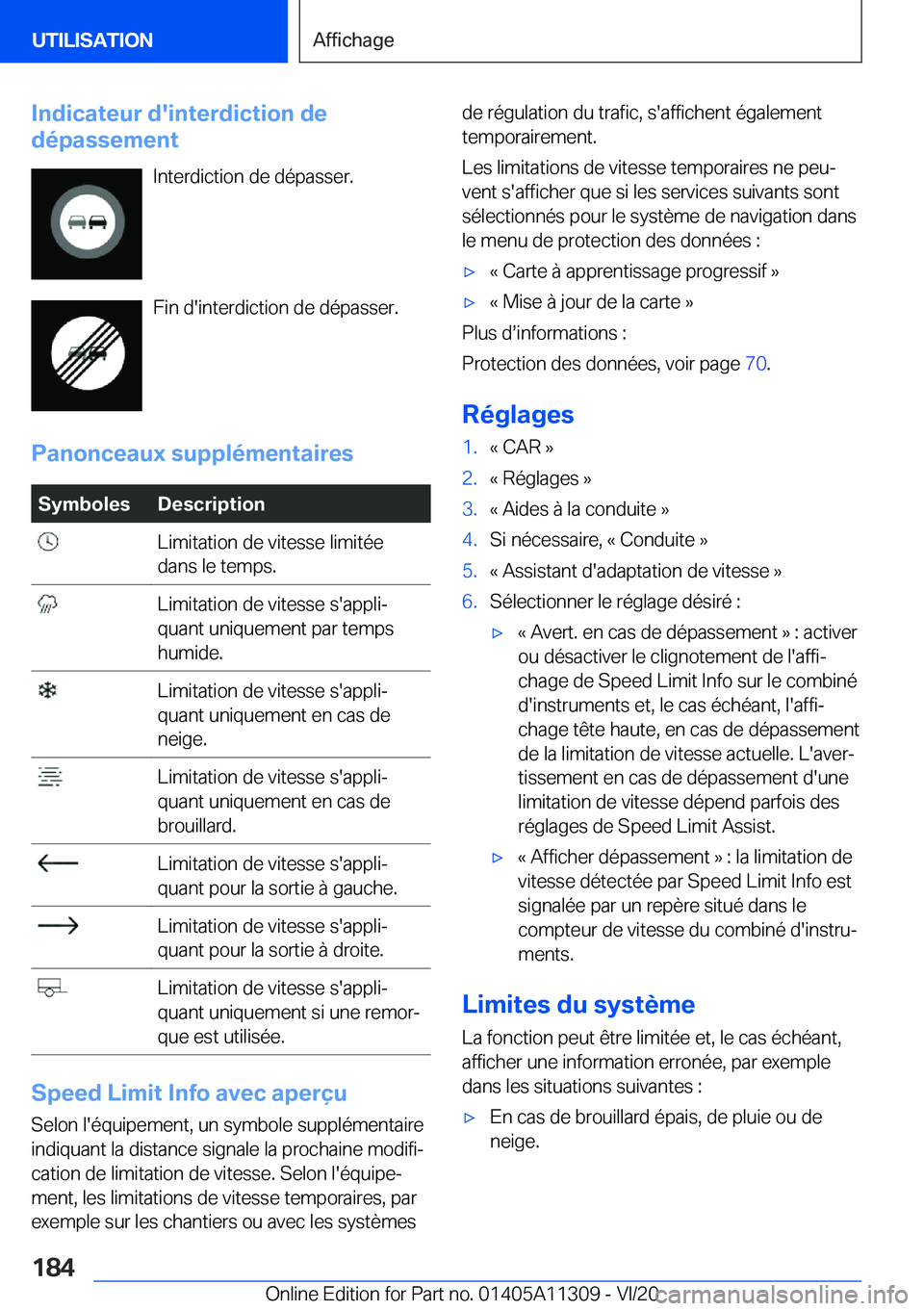 BMW 5 SERIES 2021  Notices Demploi (in French) �I�n�d�i�c�a�t�e�u�r��d�'�i�n�t�e�r�d�i�c�t�i�o�n��d�e
�d�é�p�a�s�s�e�m�e�n�t
�I�n�t�e�r�d�i�c�t�i�o�n��d�e��d�é�p�a�s�s�e�r�.
�F�i�n��d�'�i�n�t�e�r�d�i�c�t�i�o�n��d�e��d�é�p�a�s�s�e