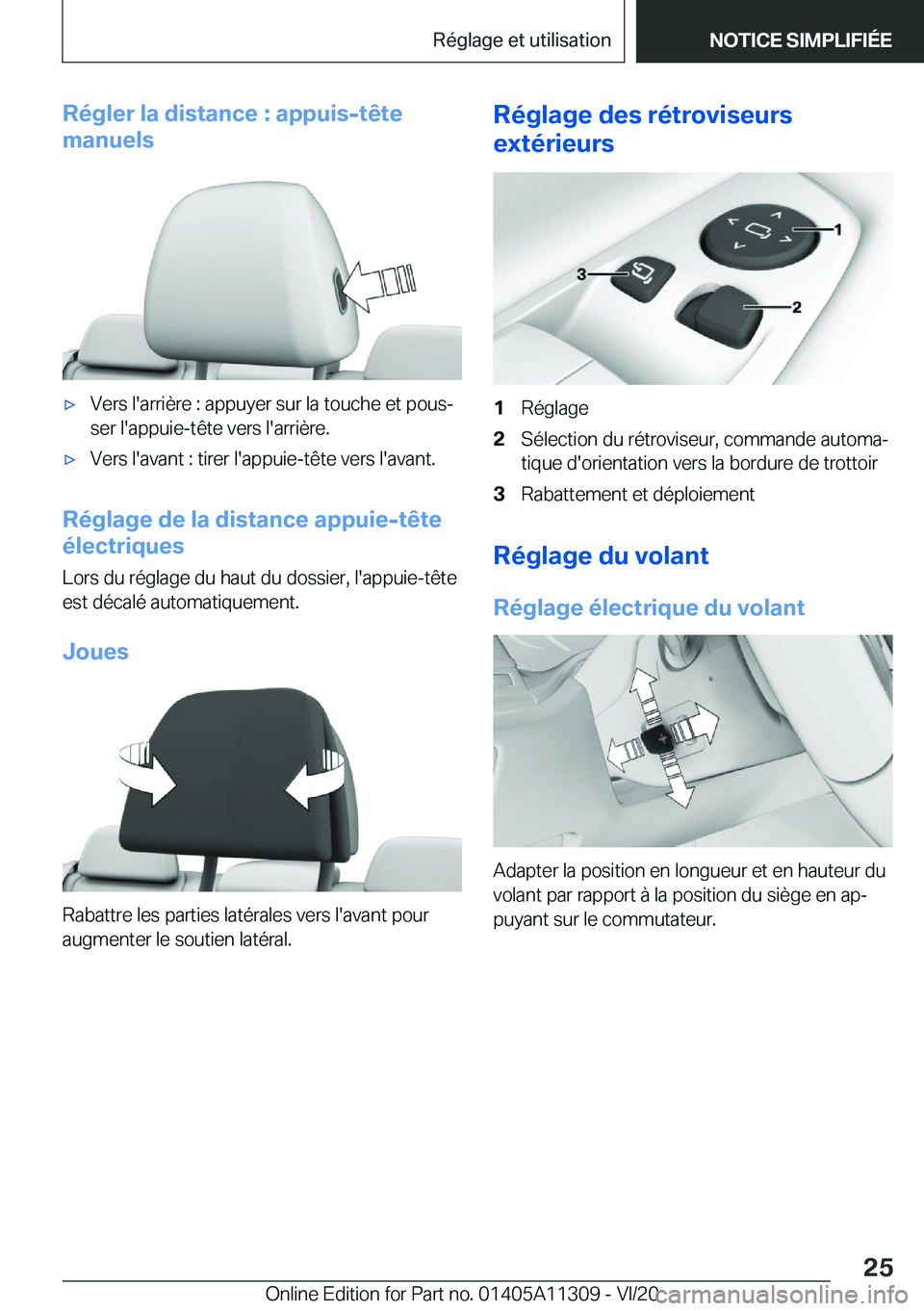 BMW 5 SERIES 2021  Notices Demploi (in French) �R�é�g�l�e�r��l�a��d�i�s�t�a�n�c�e��:��a�p�p�u�i�s�-�t�ê�t�e
�m�a�n�u�e�l�s'x�V�e�r�s��l�'�a�r�r�i�è�r�e��:��a�p�p�u�y�e�r��s�u�r��l�a��t�o�u�c�h�e��e�t��p�o�u�sj �s�e�r��l�&#