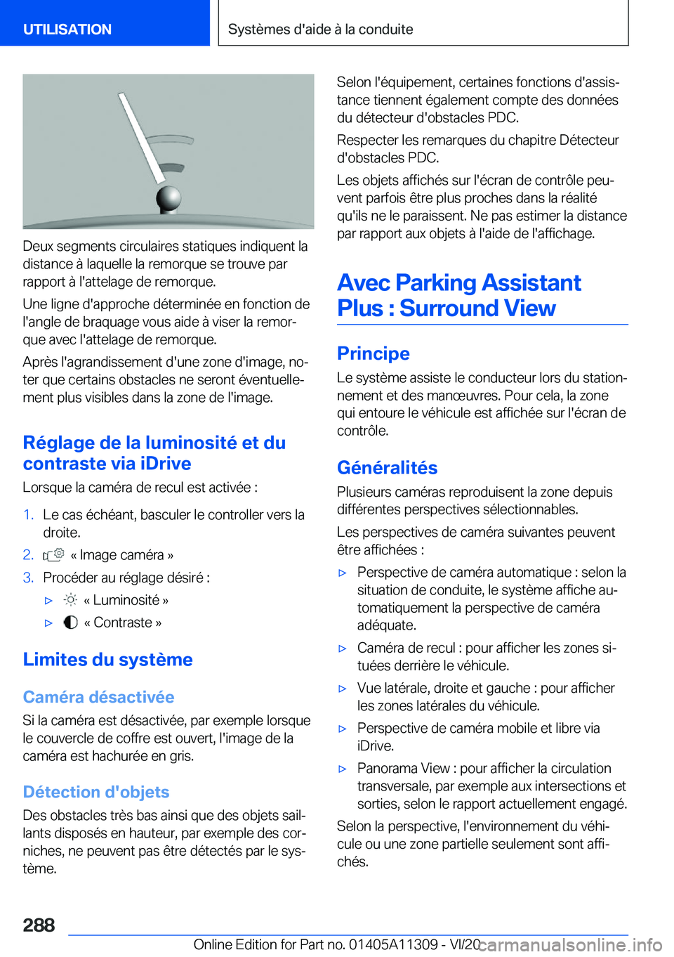 BMW 5 SERIES 2021  Notices Demploi (in French) �D�e�u�x��s�e�g�m�e�n�t�s��c�i�r�c�u�l�a�i�r�e�s��s�t�a�t�i�q�u�e�s��i�n�d�i�q�u�e�n�t��l�a
�d�i�s�t�a�n�c�e��
