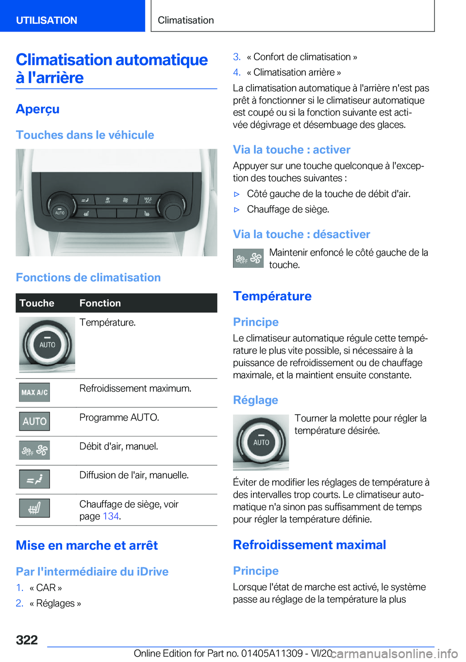 BMW 5 SERIES 2021  Notices Demploi (in French) �C�l�i�m�a�t�i�s�a�t�i�o�n��a�u�t�o�m�a�t�i�q�u�e�